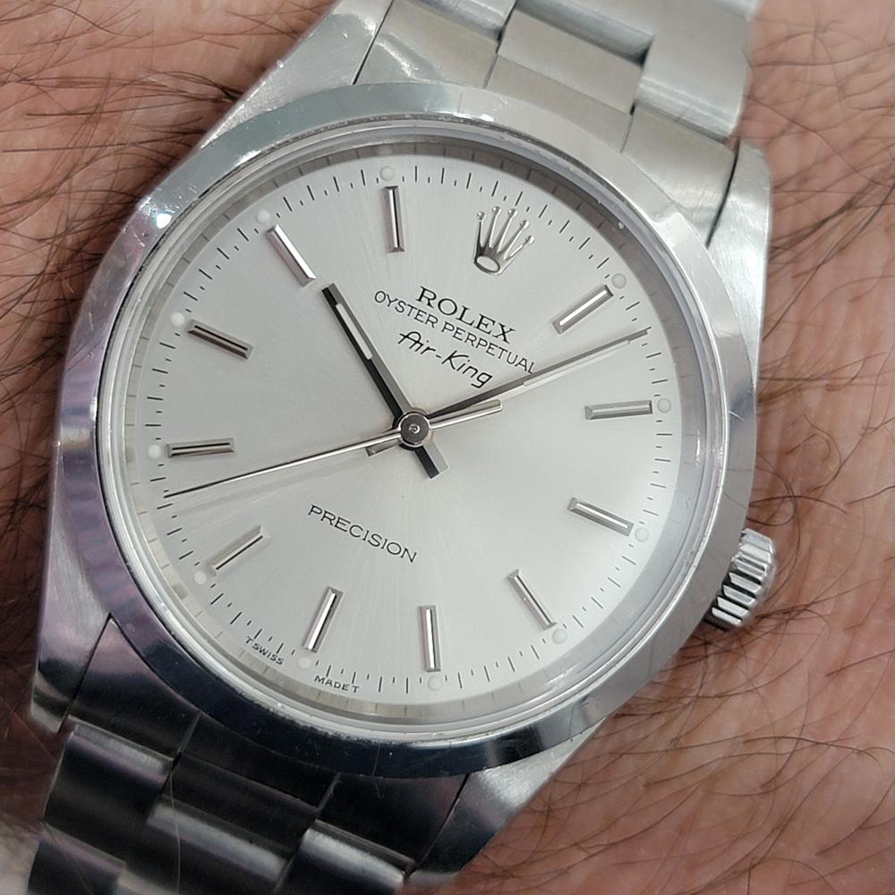 Rolex Precision réf. 14000 Air King 35m automatique des années 1990, entièrement d'origine RA479 en vente 10
