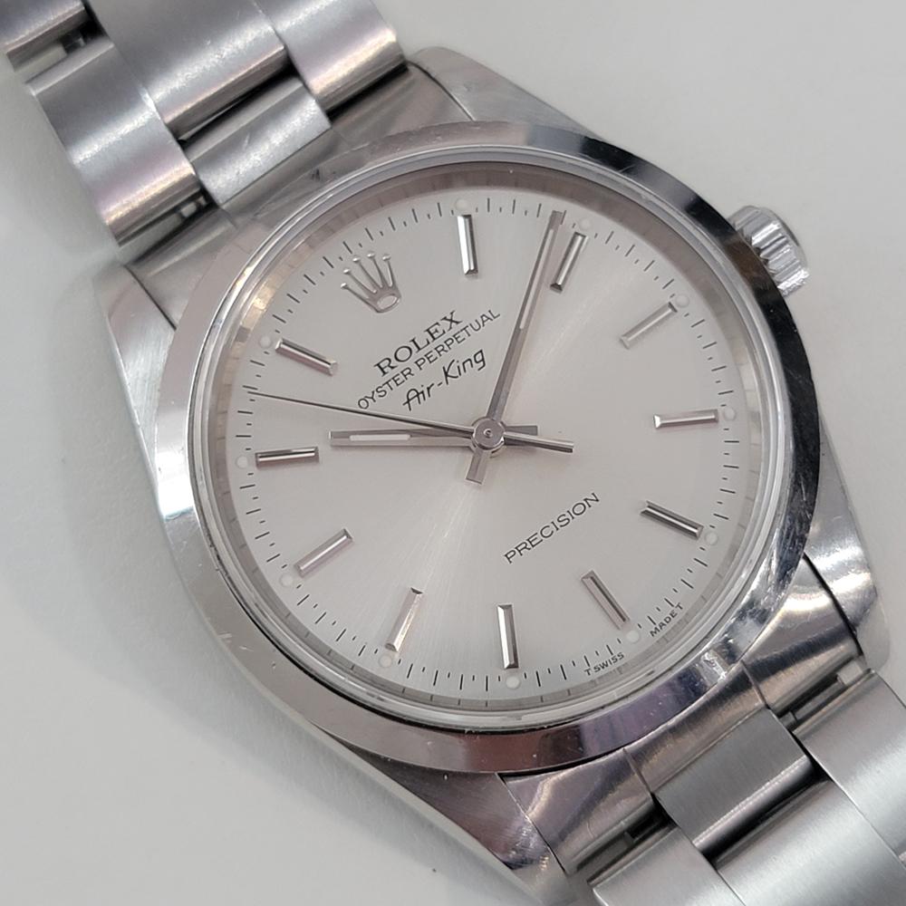 Rolex Precision réf. 14000 Air King 35m automatique des années 1990, entièrement d'origine RA479 Excellent état - En vente à Beverly Hills, CA