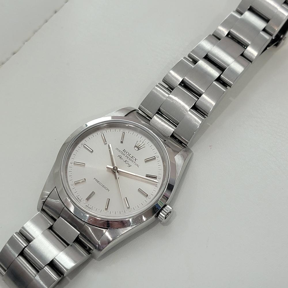Rolex Precision réf. 14000 Air King 35m automatique des années 1990, entièrement d'origine RA479 en vente 3