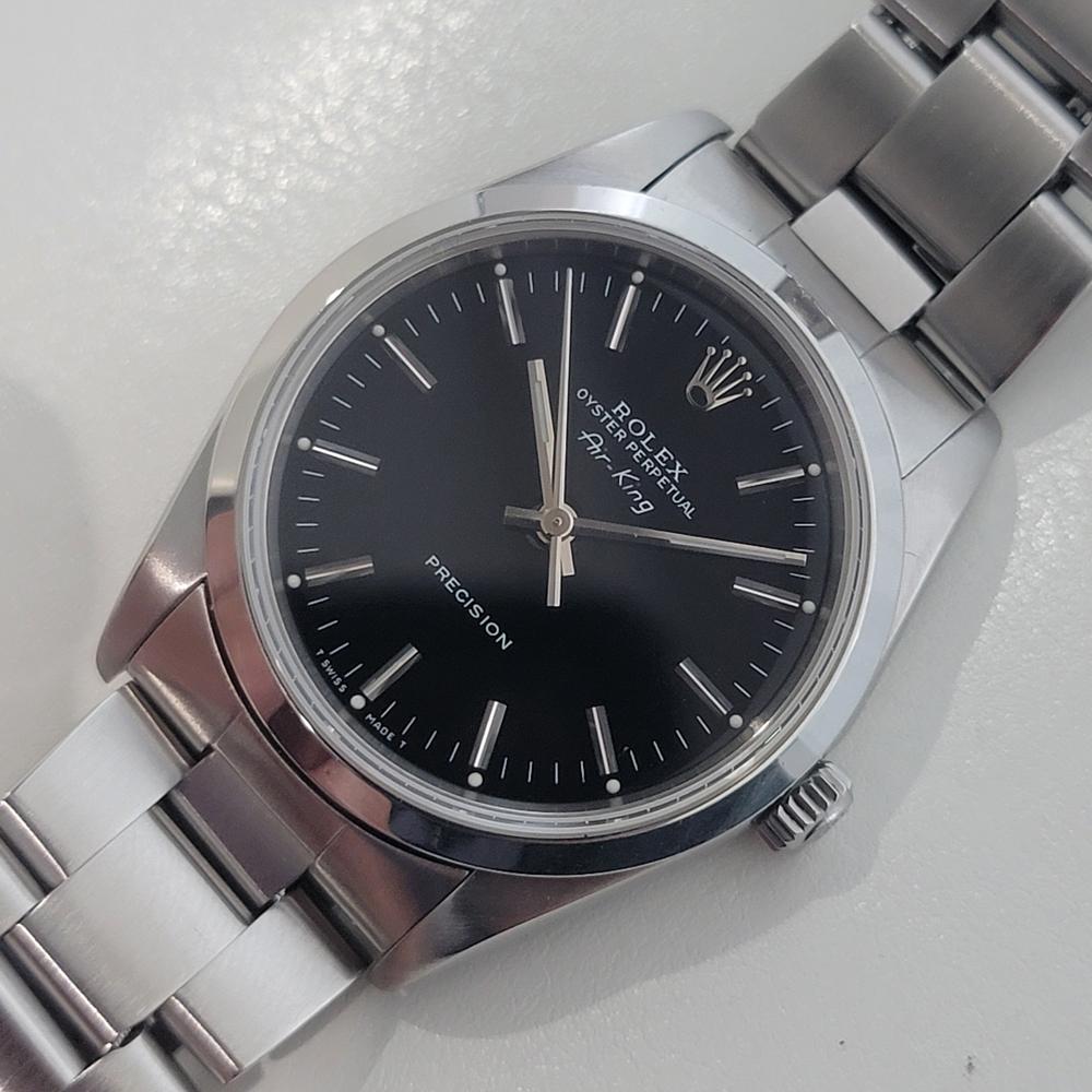 Men's Mens Rolex Precision Ref 14000 Air King 34m Automatic 1990s All Original RA492