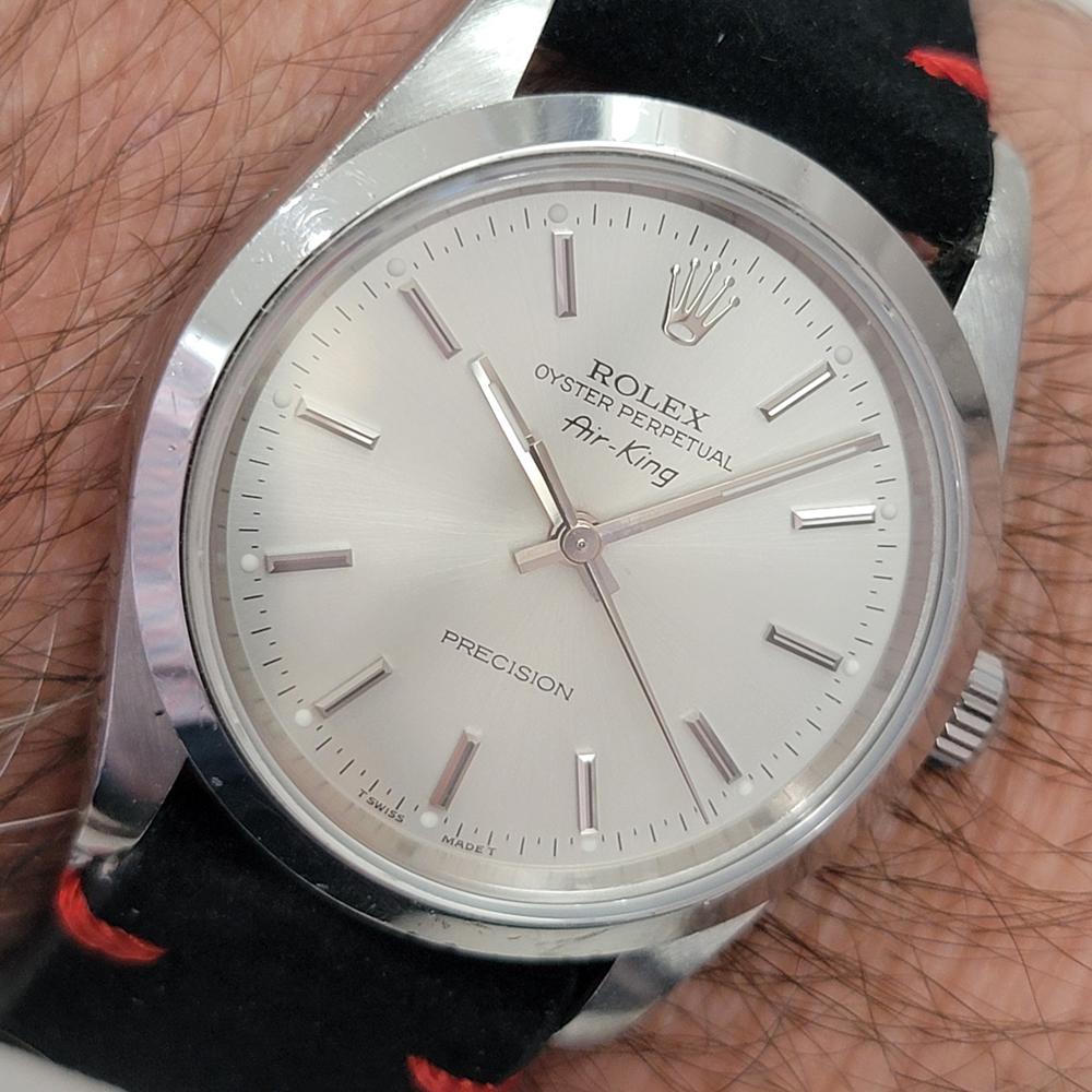 Mens Rolex Precision Ref 14000 Air King 35m Automatic 1990s Swiss RA479B For Sale 9