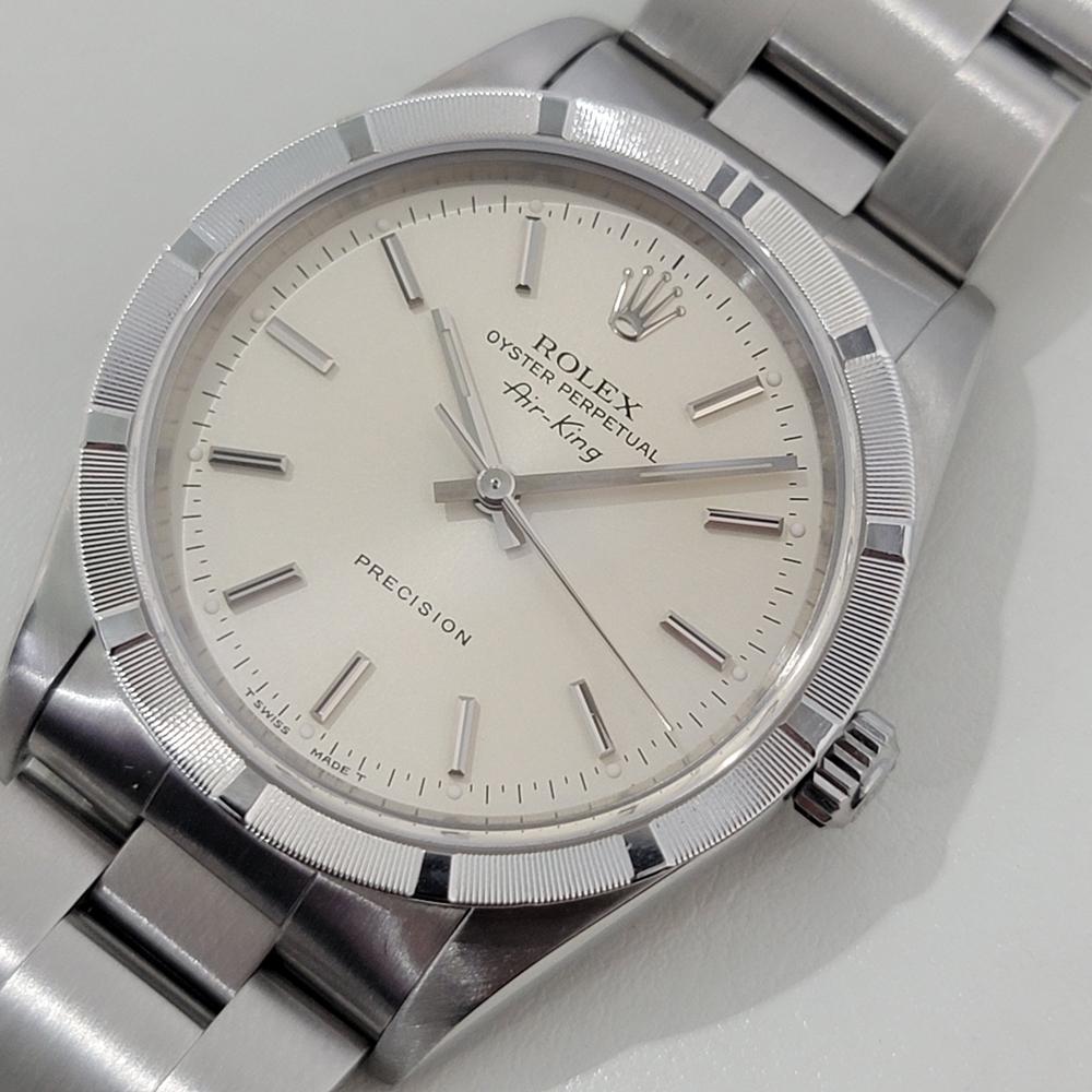 Men's Mens Rolex Precision Ref 14010 Air King 35m Automatic w Paper 1990s RA478 For Sale