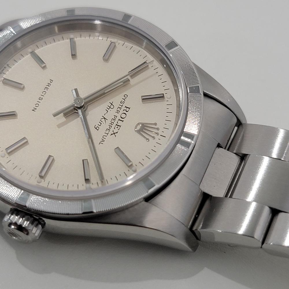 Mens Rolex Precision Ref 14010 Air King 35m Automatic w Paper 1990s RA478 For Sale 1