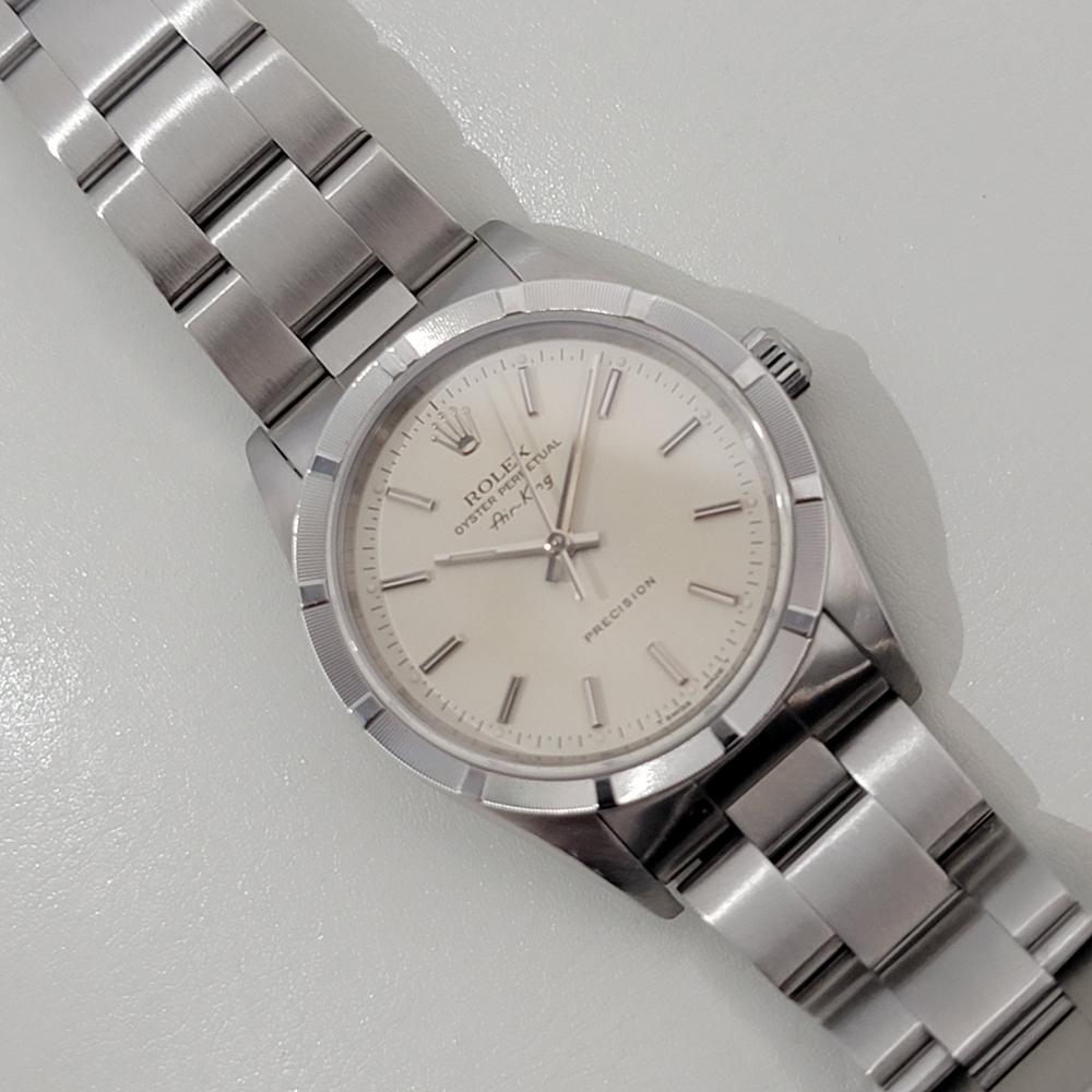 Mens Rolex Precision Ref 14010 Air King 35m Automatic w Paper 1990s RA478 For Sale 2