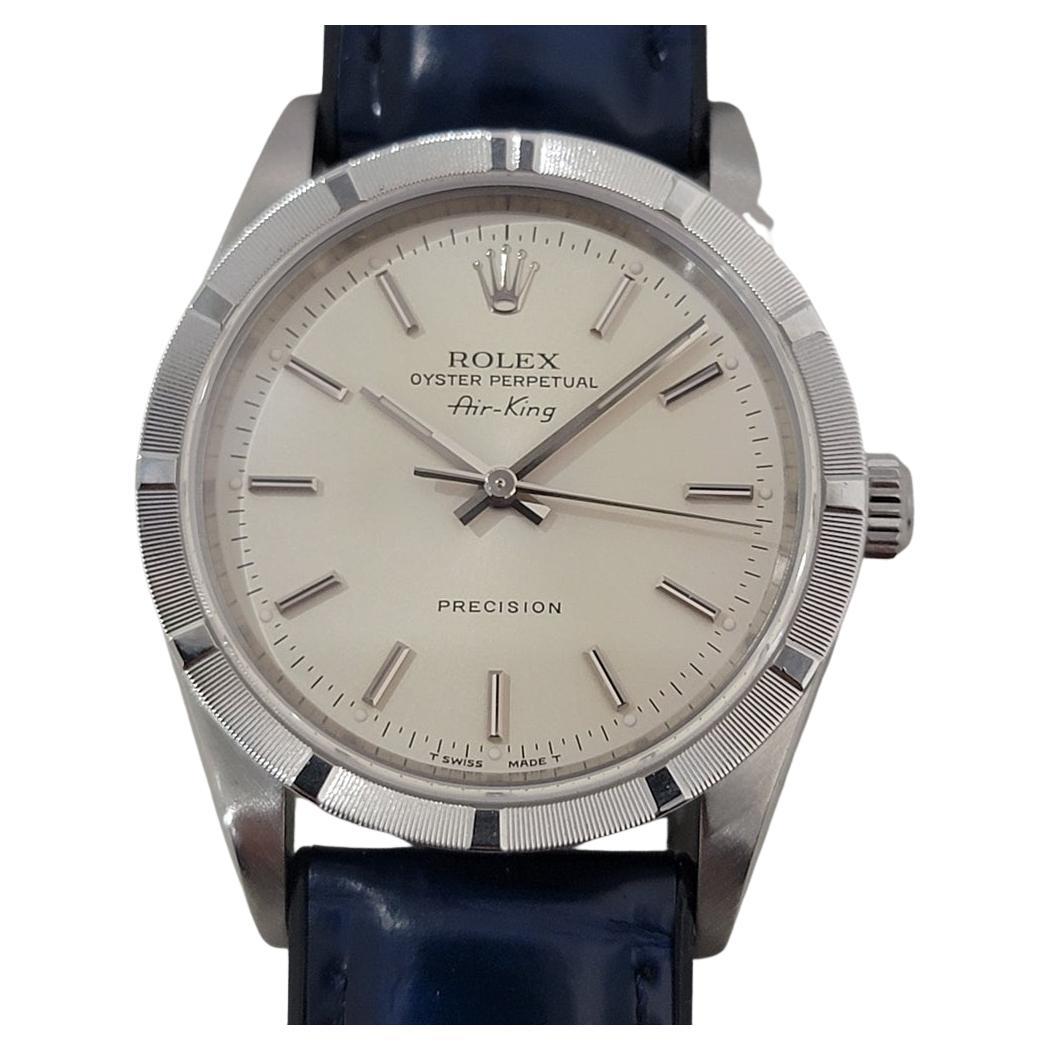 Mens Rolex Precision Ref 14010 Air King 35m Automatic w Paper 1990s Swiss RA478B
