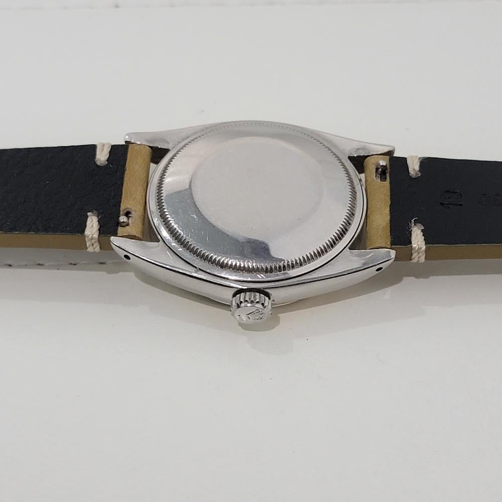 Mens Rolex Precision Ref 5701 35mm 14k SS Air King Date Automatic 1960s RA446 6