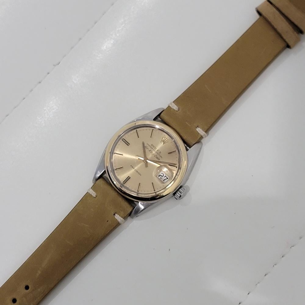 Mens Rolex Precision Ref 5701 35mm 14k SS Air King Date Automatic 1960s RA446 3