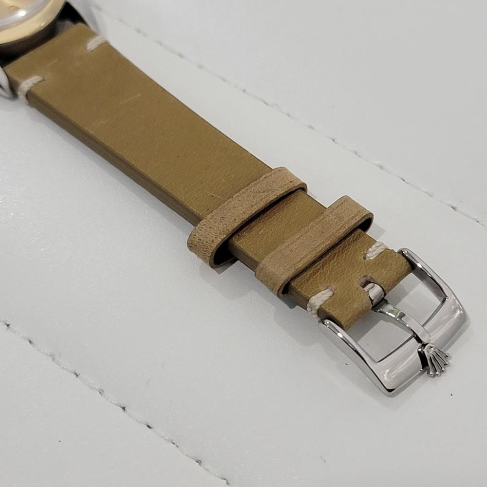 Mens Rolex Precision Ref 5701 35mm 14k SS Air King Date Automatic 1960s RA446 4
