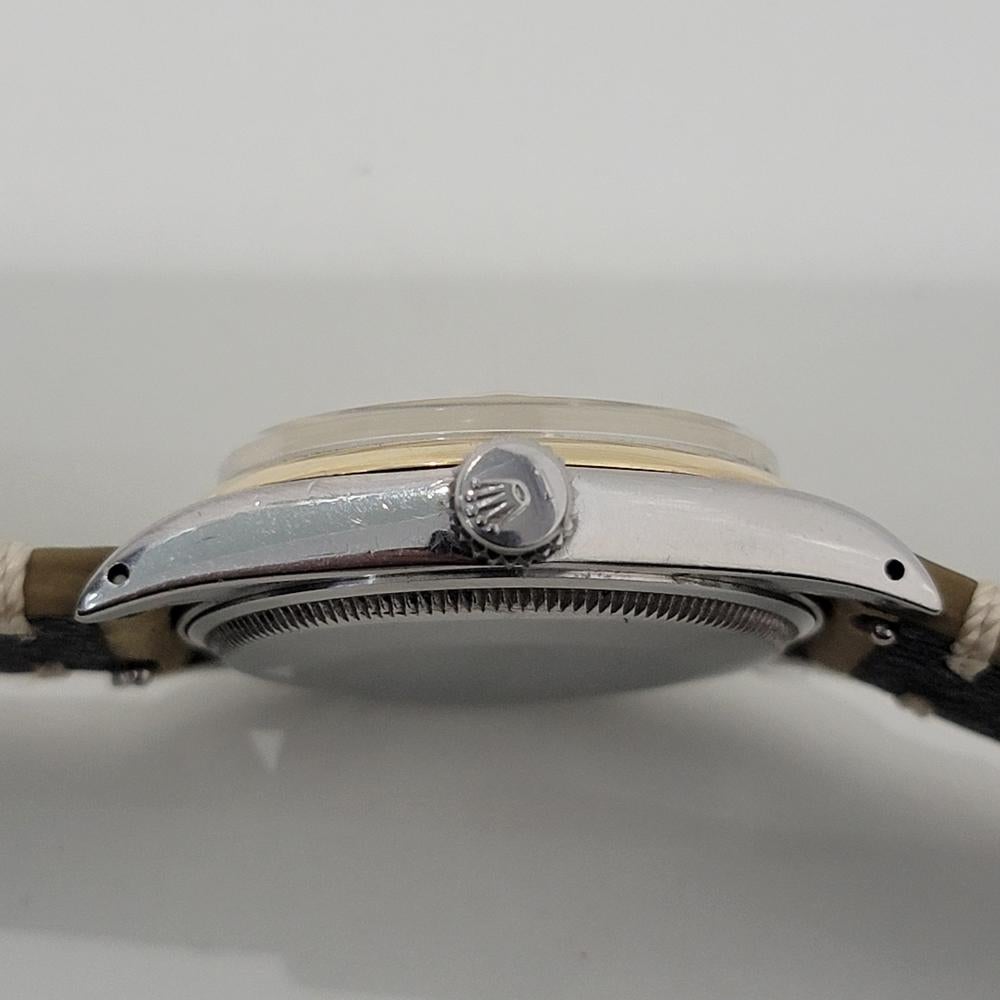 Mens Rolex Precision Ref 5701 35mm 14k SS Air King Date Automatic 1960s RA446 5