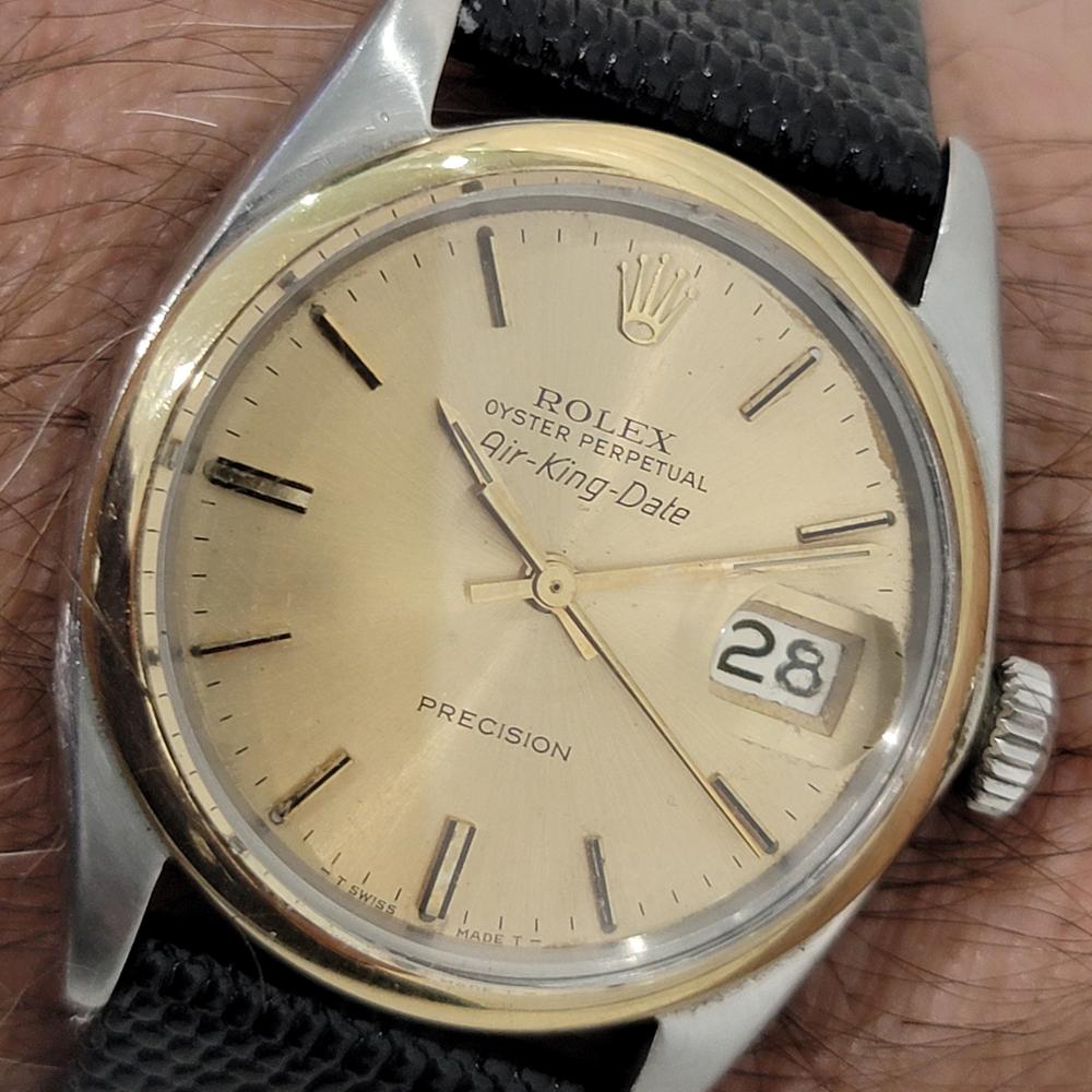 Rolex Precision Réf. 5701 35 mm 14 carats SS Air King Date automatique des années 1960 RA446B 9