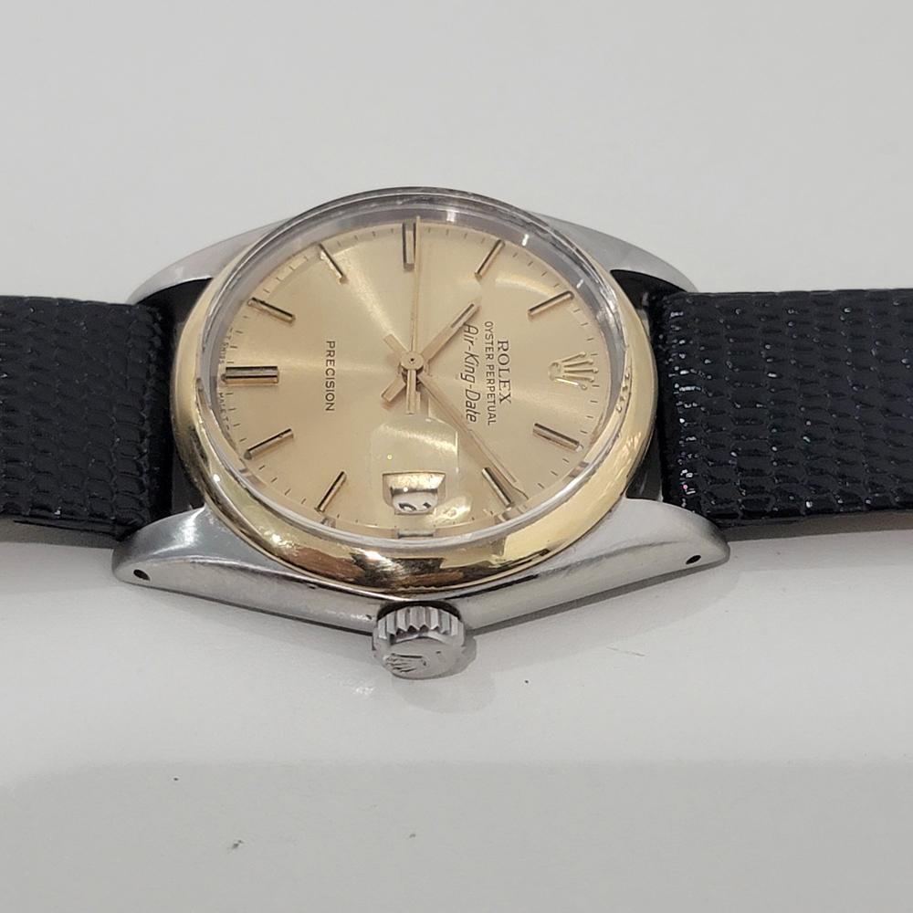 Rolex Precision Réf. 5701 35 mm 14 carats SS Air King Date automatique des années 1960 RA446B 1