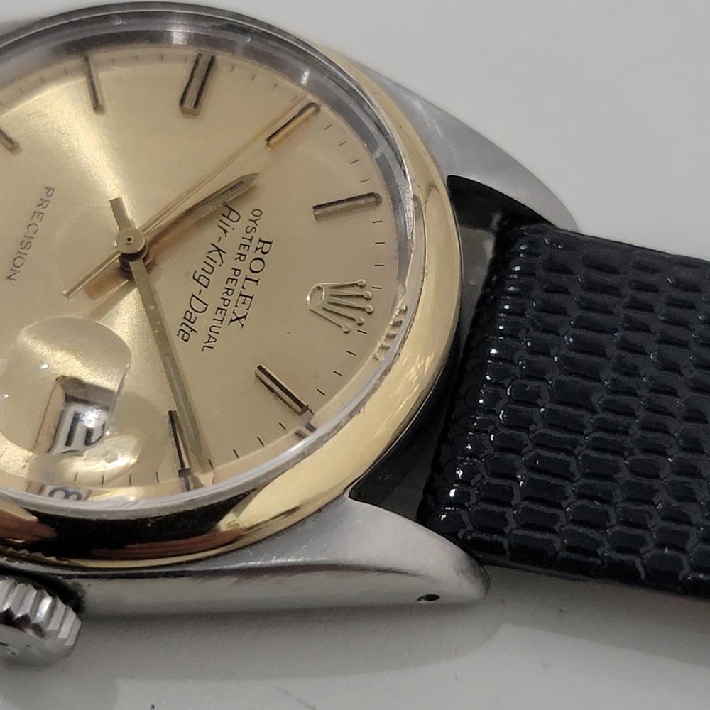 Rolex Precision Réf. 5701 35 mm 14 carats SS Air King Date automatique des années 1960 RA446B 2