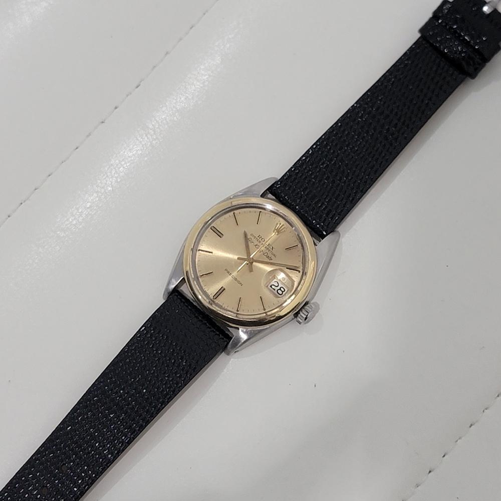 Rolex Precision Réf. 5701 35 mm 14 carats SS Air King Date automatique des années 1960 RA446B 3