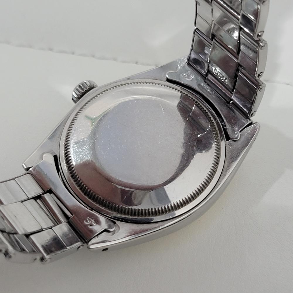 Mens Rolex Precision Ref 5701 35mm 14k SS Air King Date Automatic 1960s RA446S 5
