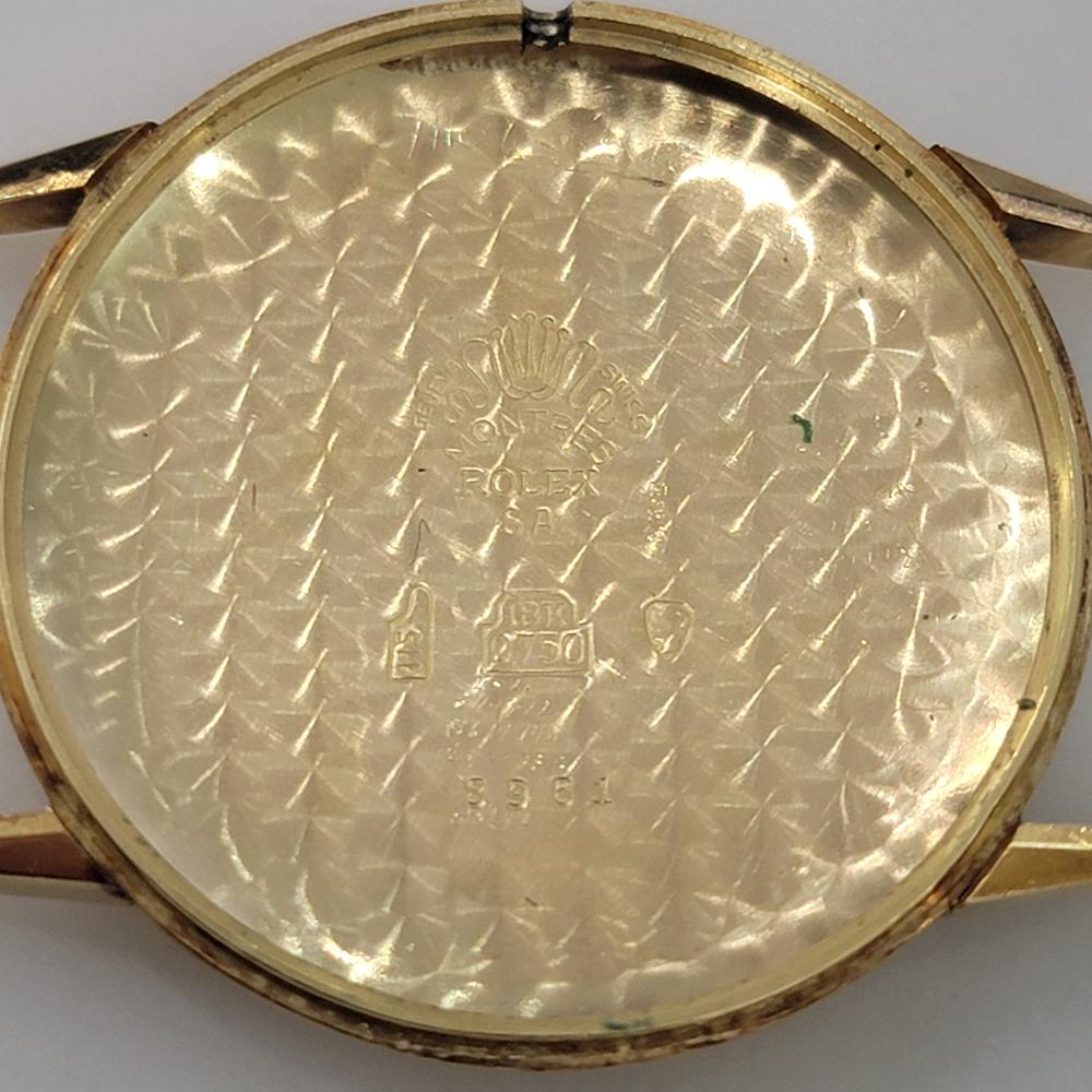 Mens Rolex Precision Ref 8961 34mm 18k Solid Gold Manual Wind 1950s Swiss RA463 8