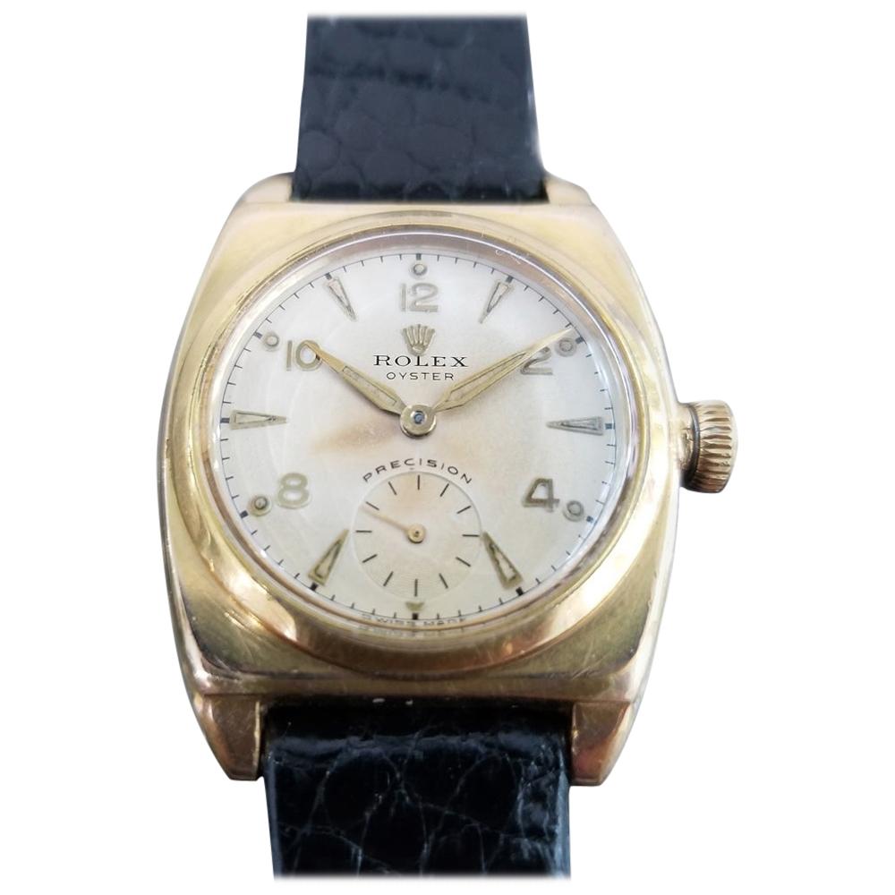 Mens Rolex Precision Ref.3116 Gold-Capped Hand-Wind, c.1940s with Box MA193BLK