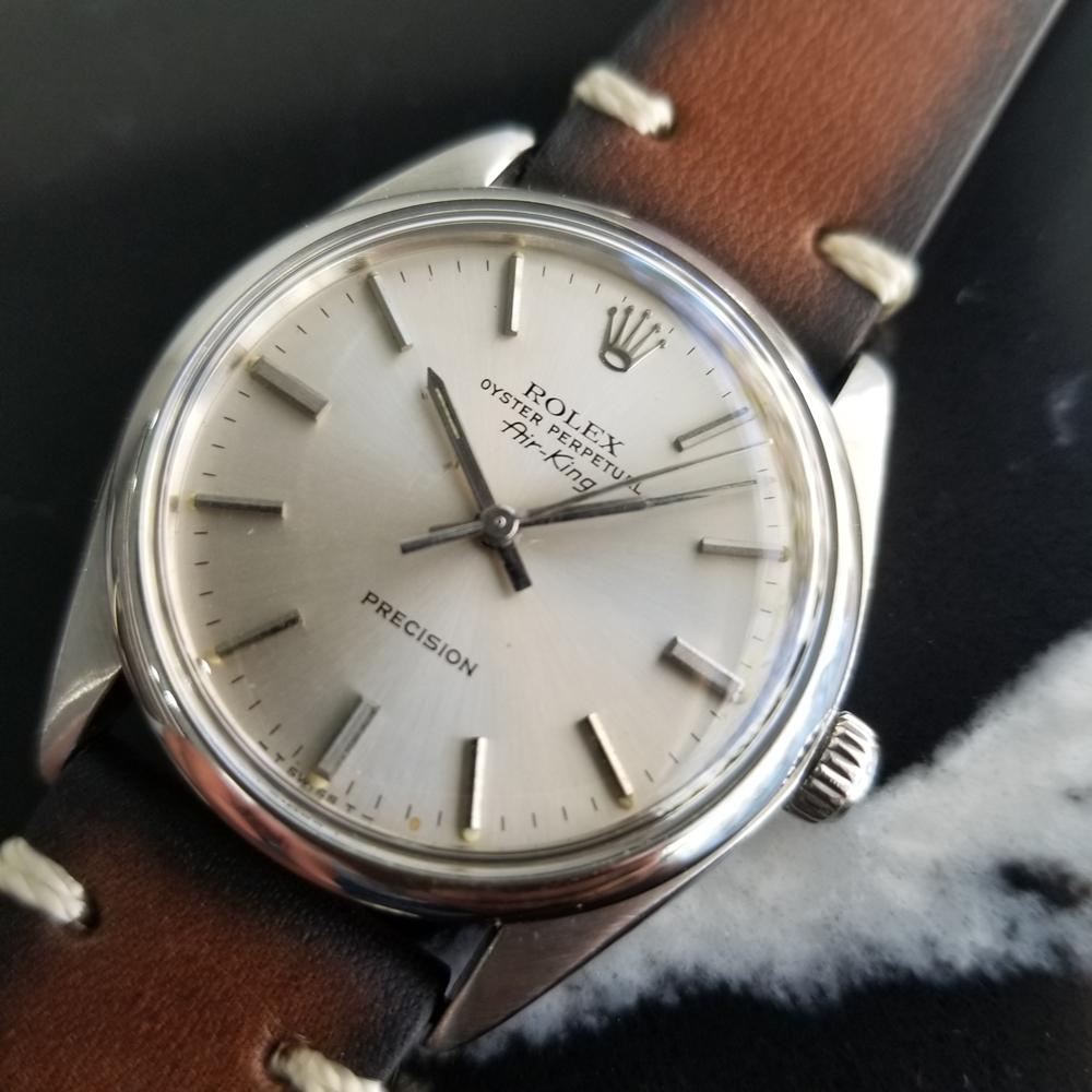 Mens Rolex Precision Ref.9659 18k White Gold Hand-Wind, c.1960s Swiss RA153 In Excellent Condition In Beverly Hills, CA