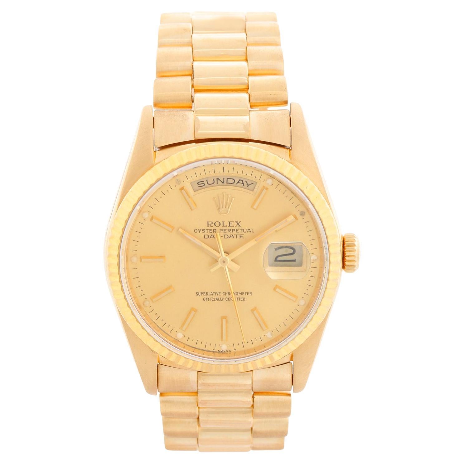 Rolex President - Day-Date Herrenuhr 18238 Champagner Zifferblatt