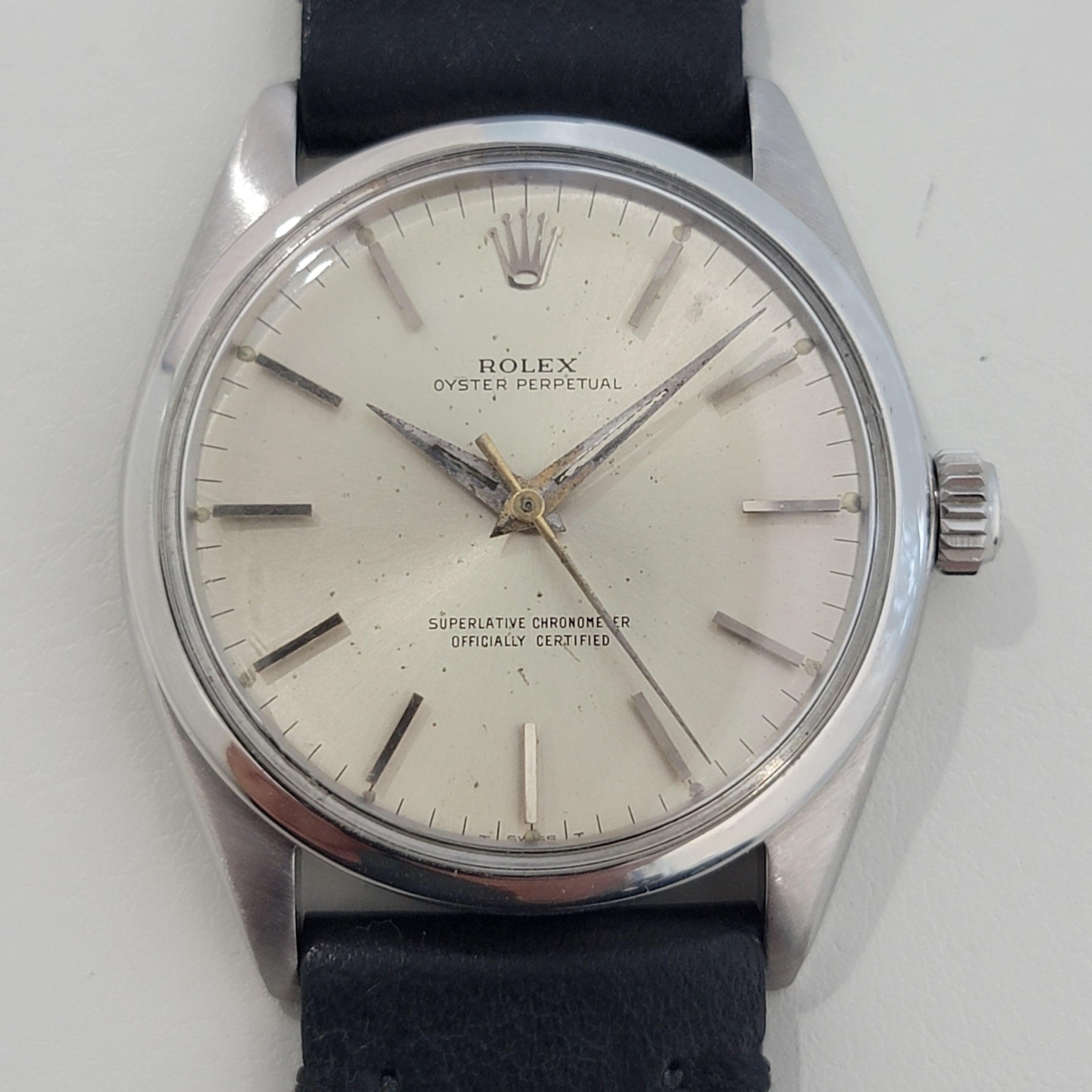 Men's Mens Rolex Ref 1002 Oyster Perpetual Automatic 1960s Swiss Vintage RA143 For Sale