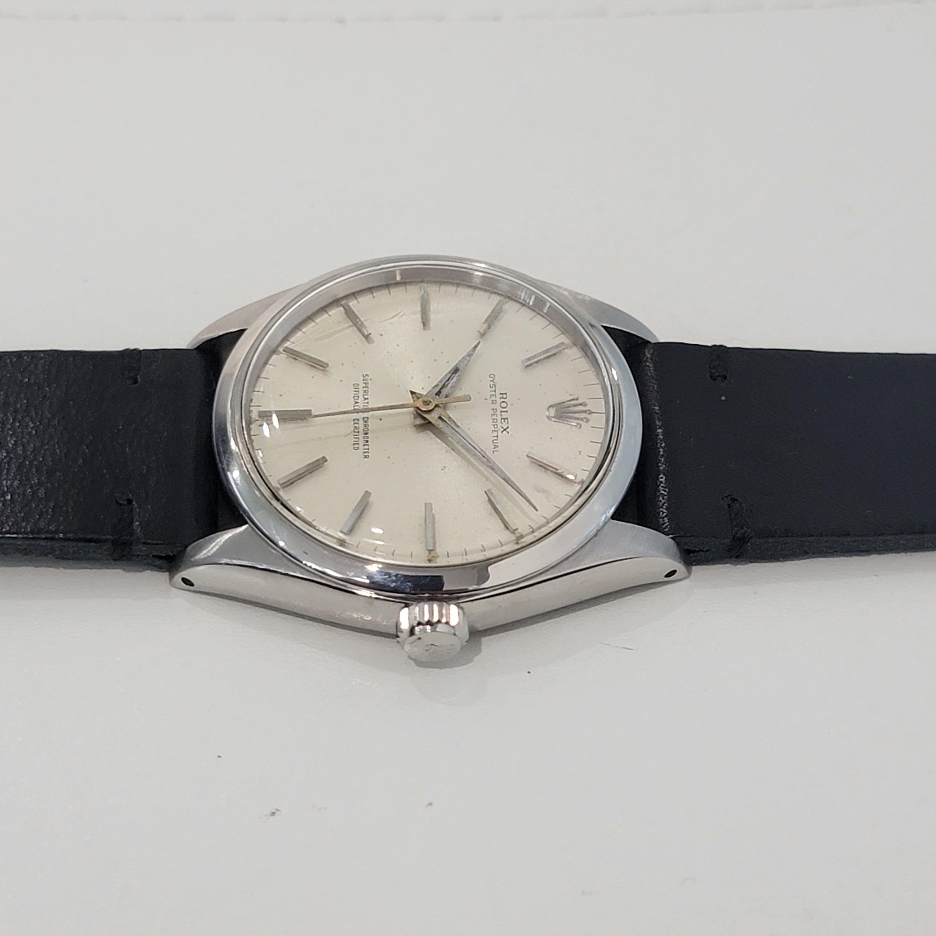 Mens Rolex Ref 1002 Oyster Perpetual Automatic 1960s Swiss Vintage RA143 For Sale 1