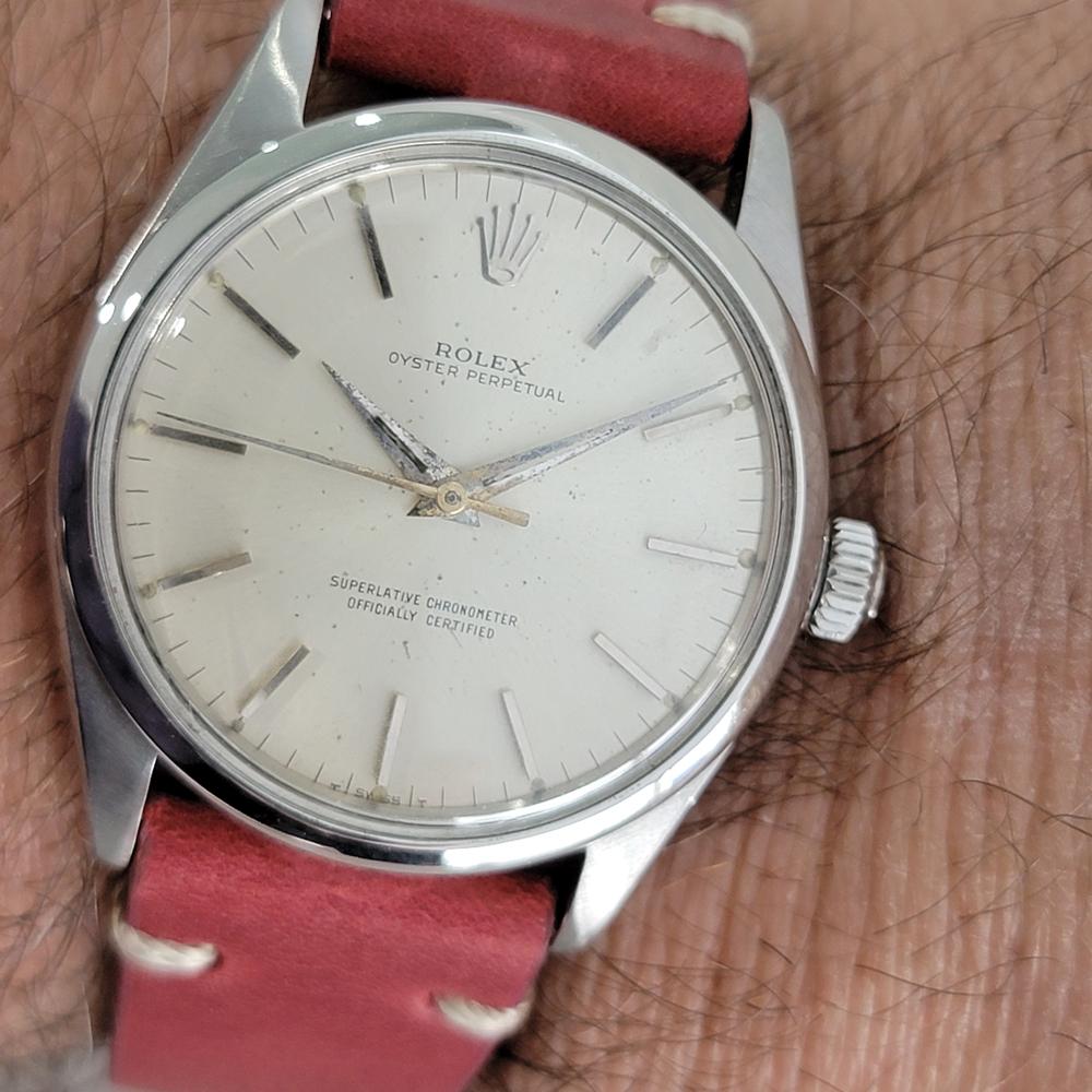 Mens Rolex Ref 1002 Oyster Perpetual Automatic 1960s Swiss Vintage RA143R For Sale 7