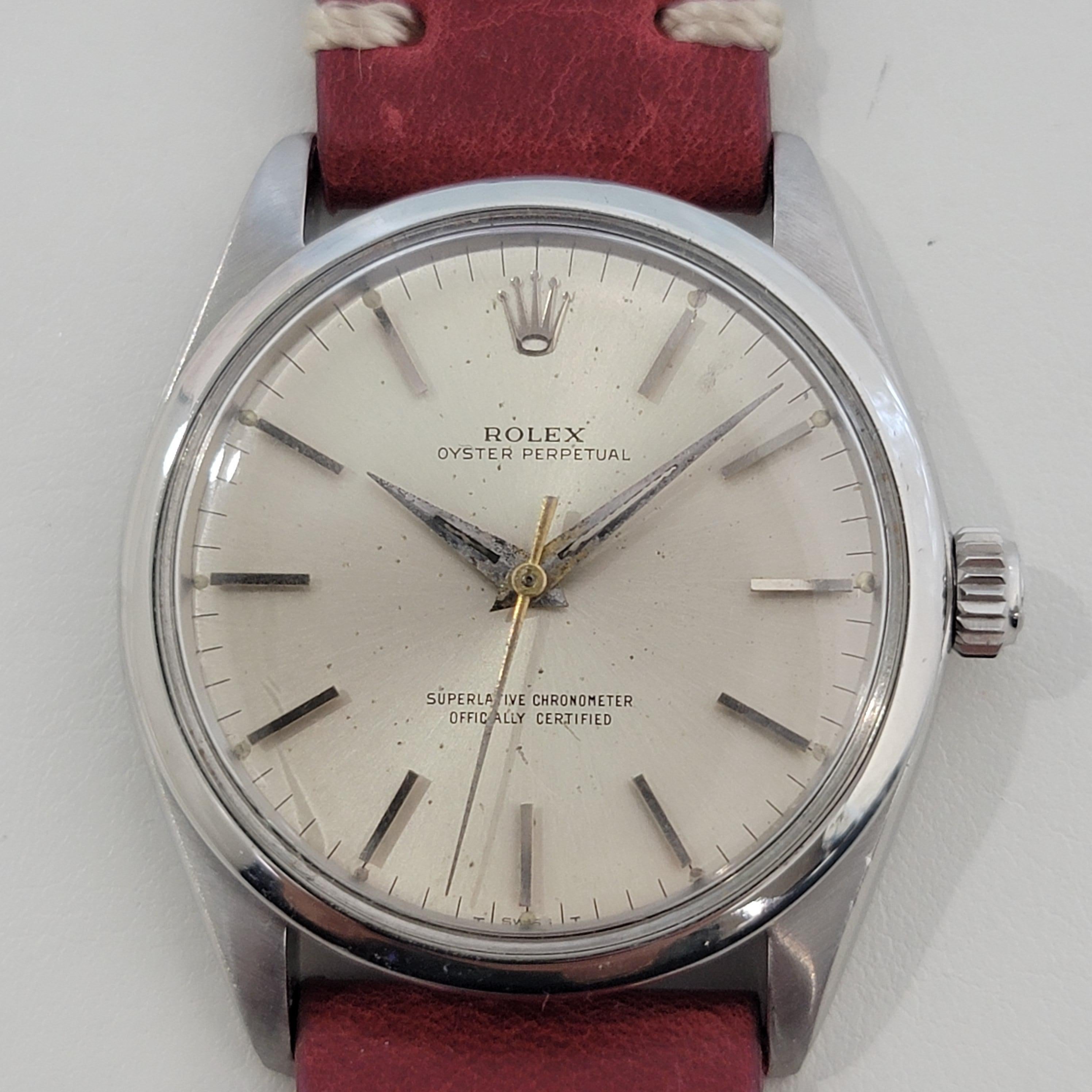 Men's Mens Rolex Ref 1002 Oyster Perpetual Automatic 1960s Swiss Vintage RA143R For Sale