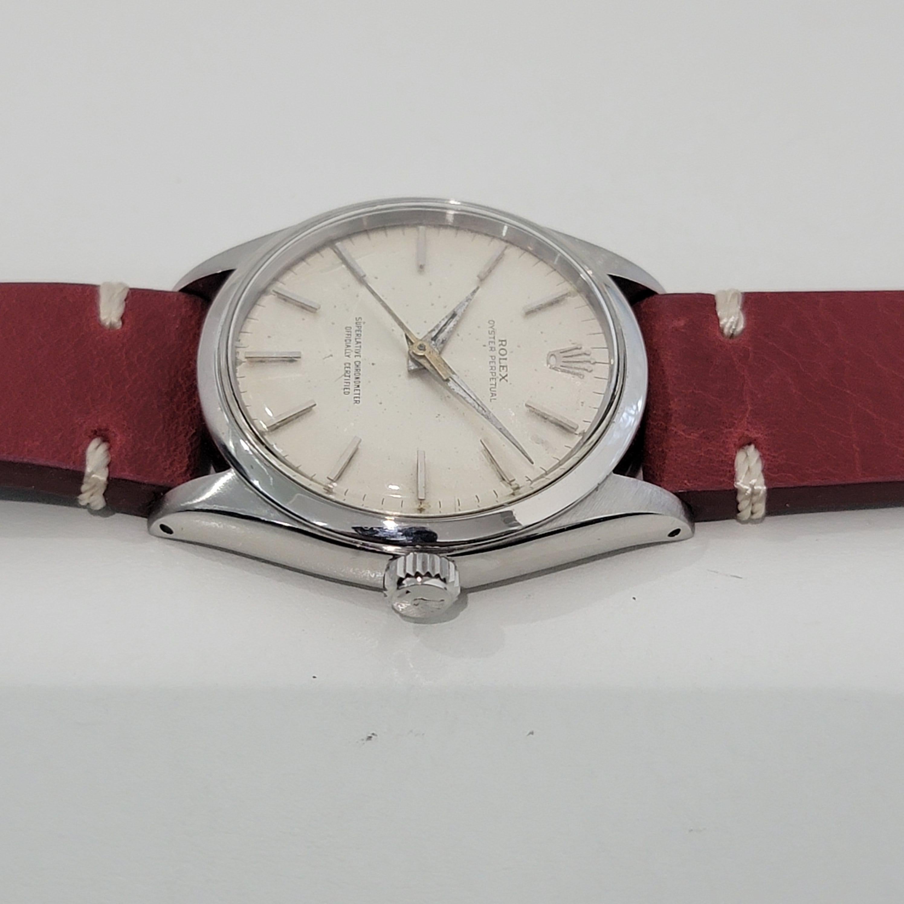 Mens Rolex Ref 1002 Oyster Perpetual Automatic 1960s Swiss Vintage RA143R For Sale 1