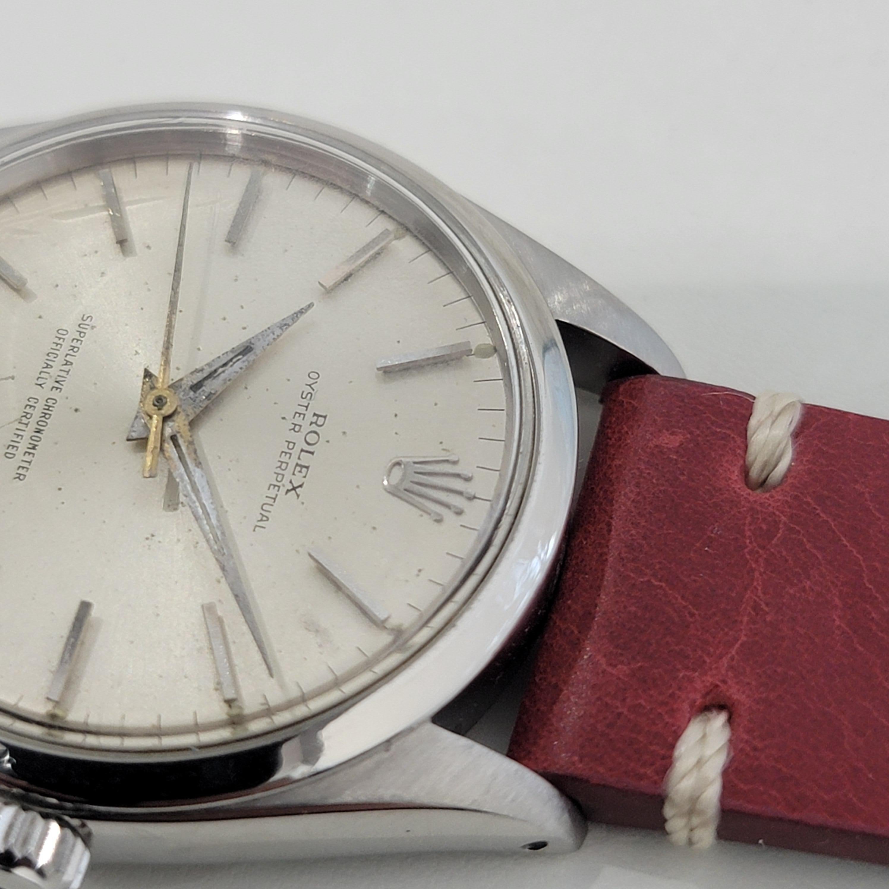 Mens Rolex Ref 1002 Oyster Perpetual Automatic 1960s Swiss Vintage RA143R For Sale 2