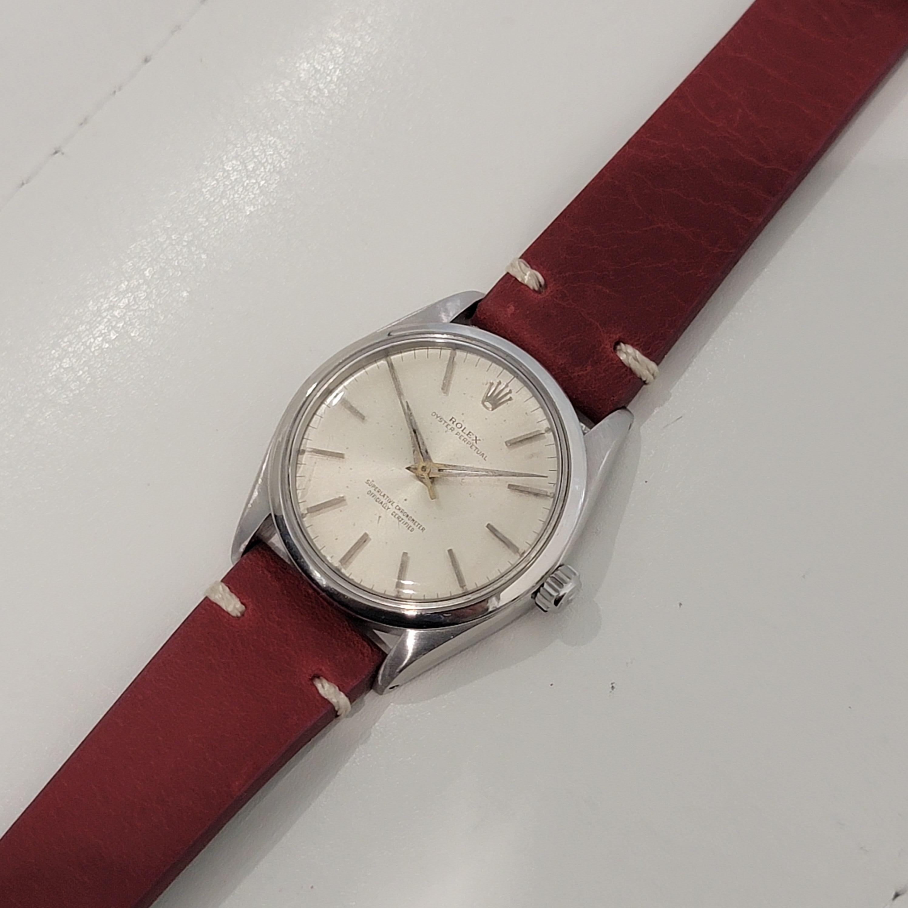 Mens Rolex Ref 1002 Oyster Perpetual Automatic 1960s Swiss Vintage RA143R For Sale 3