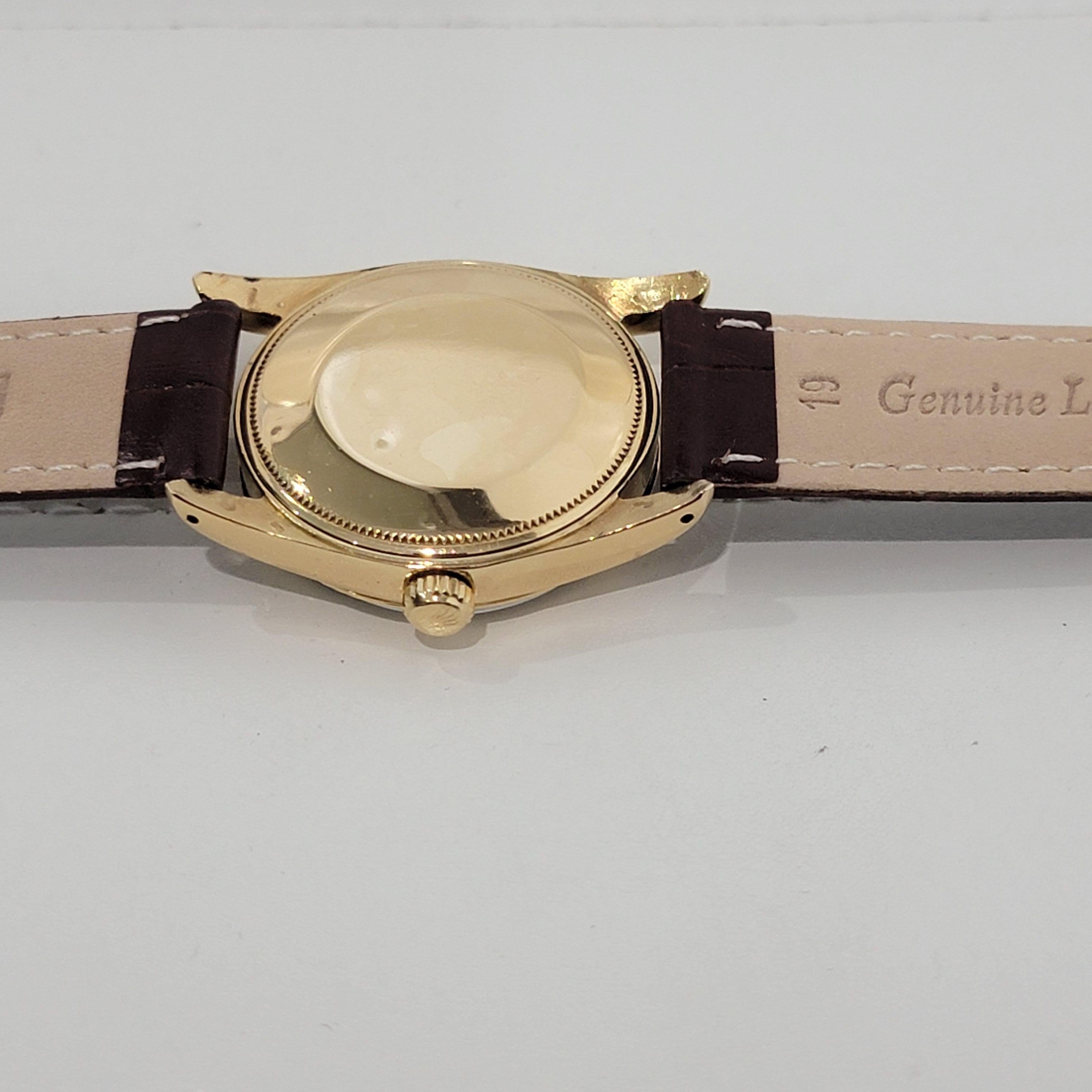 Mens Rolex Ref 1011 Oyster Perpetual 18k Gold Automatic 1970s Swiss RJC154 6