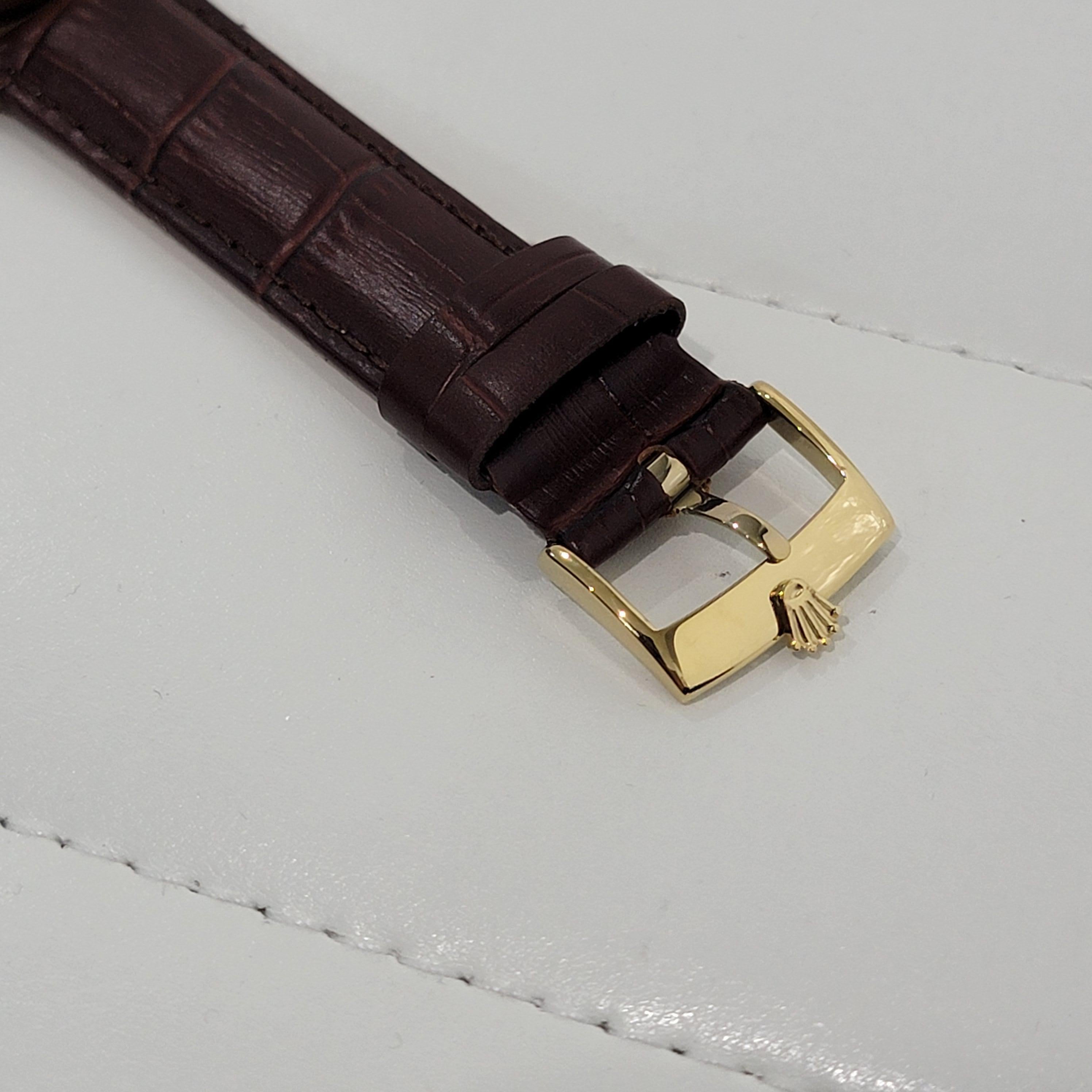 Mens Rolex Ref 1011 Oyster Perpetual 18k Gold Automatic 1970s Swiss RJC154 4
