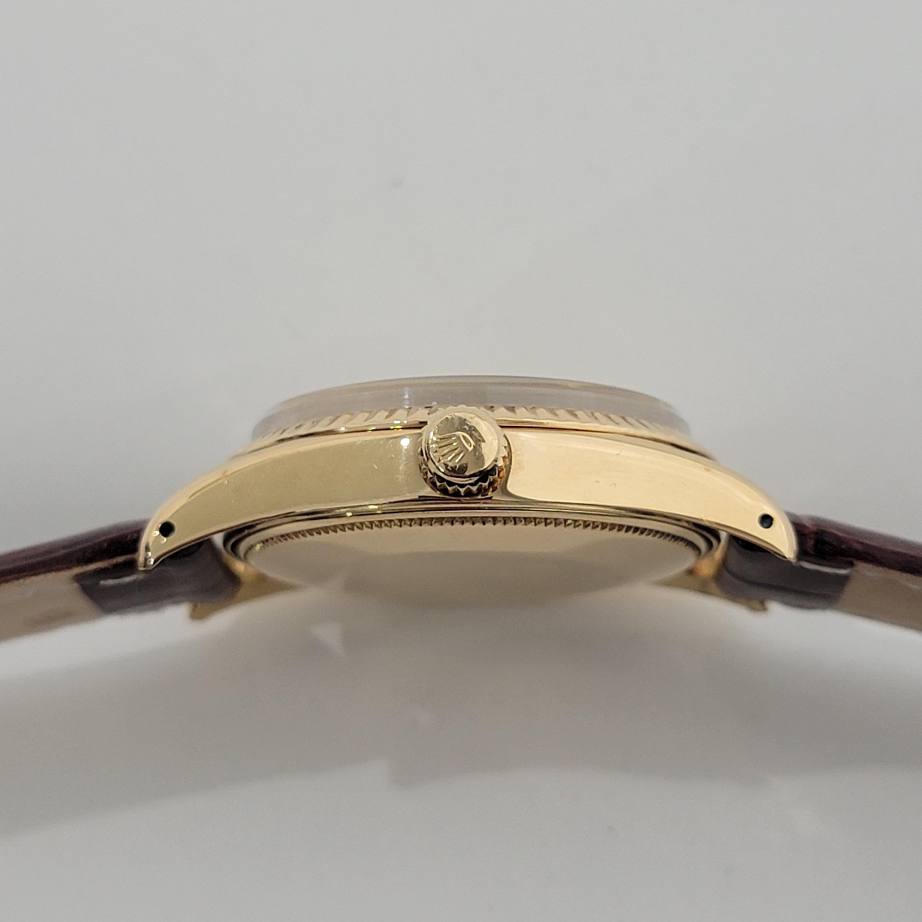 Mens Rolex Ref 1011 Oyster Perpetual 18k Gold Automatic 1970s Swiss RJC154 5