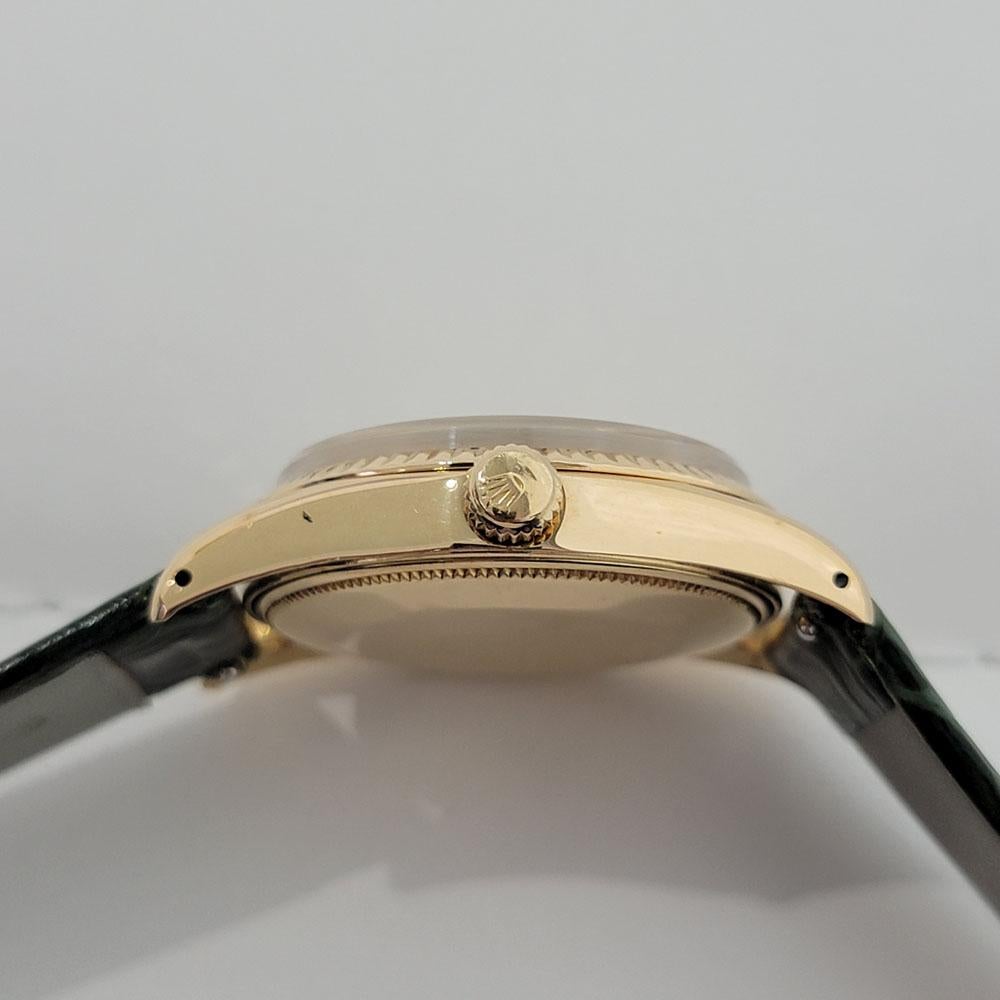 Mens Rolex Ref 1011 Oyster Perpetual 18k Gold Automatic 1970s Vintage RJC154G 4