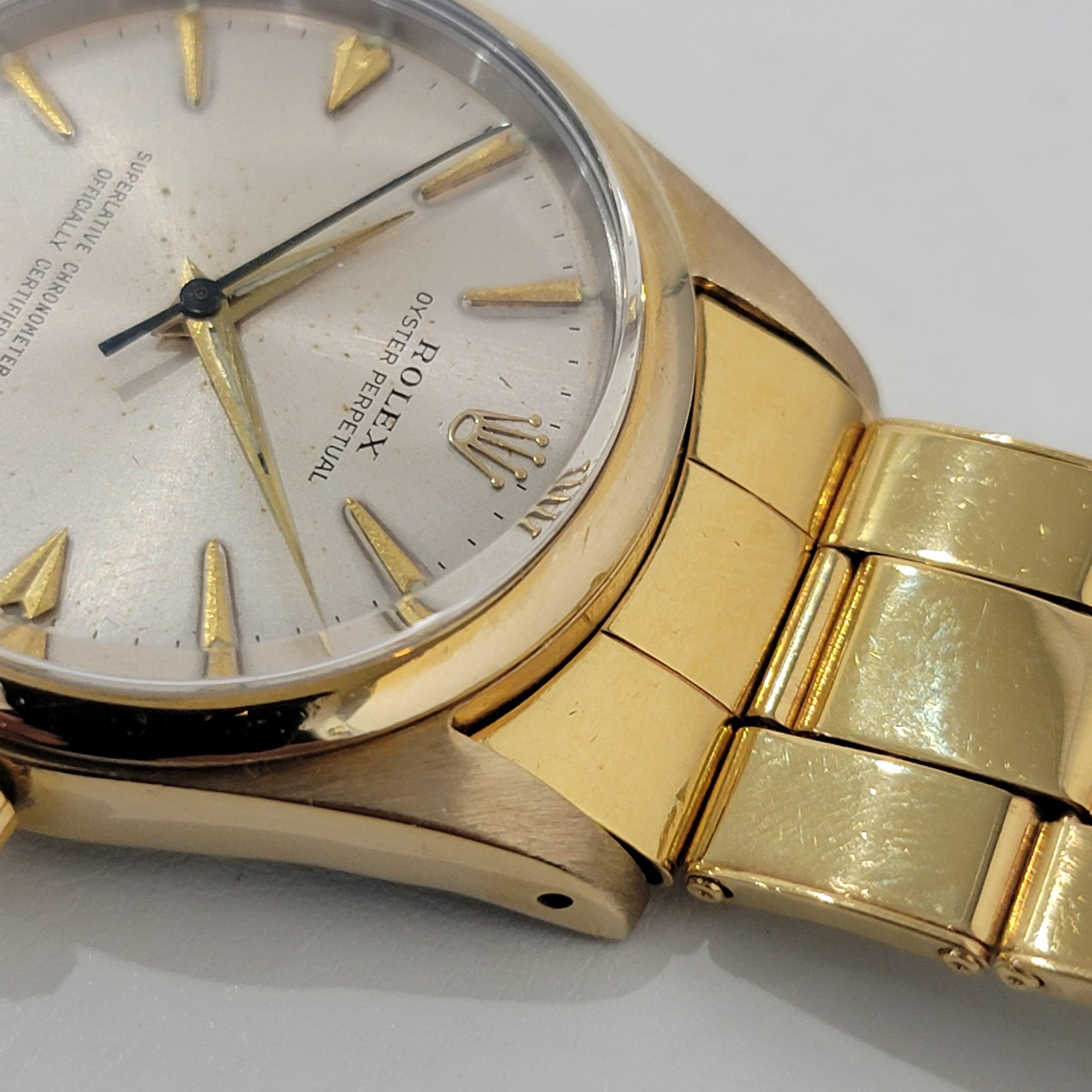 Mens Rolex Ref 1014 Oyster Perpetual Gold Capped Automatic w Paper 1960s RA236 For Sale 1