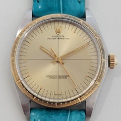Mens Rolex Ref 1038 Oyster Perpetual 18k SS Automatic 1960s Vintage RJC185