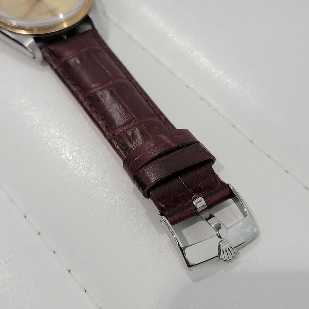 Mens Rolex Ref 1038 Oyster Perpetual 18k SS Automatic 1960s Vintage RJC185B 4