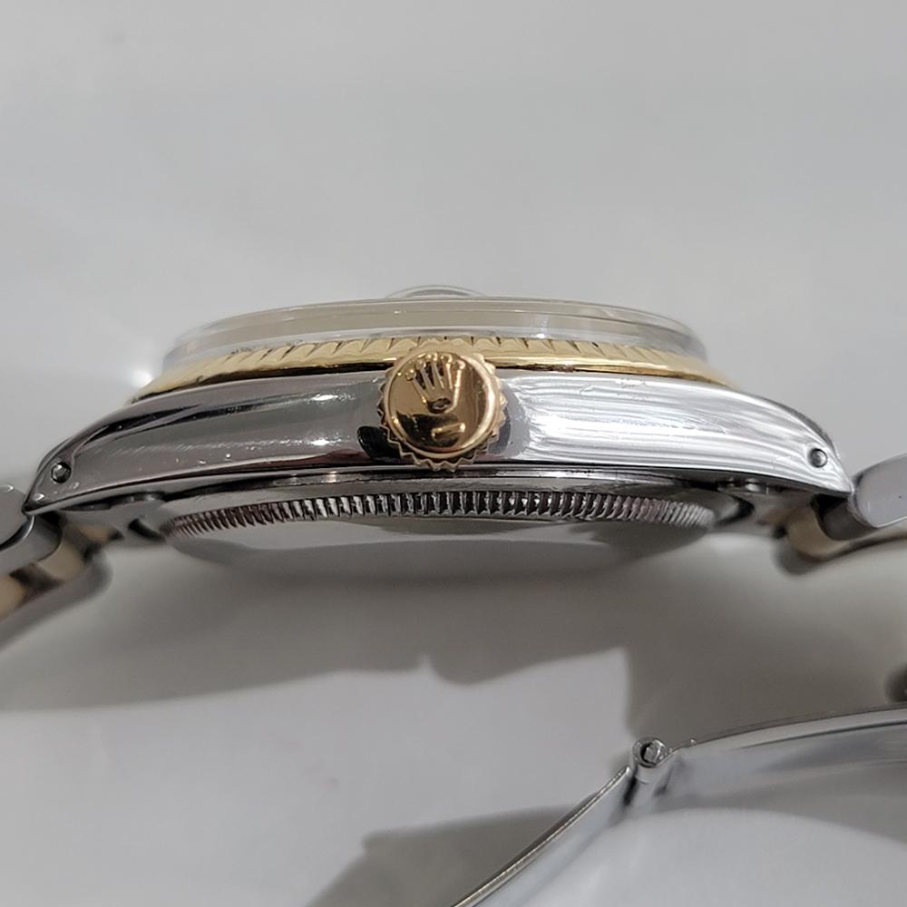 Mens Rolex Ref 1500 Oyster Perpetual Date 14k Gold SS Automatic 1960s RA168 For Sale 5