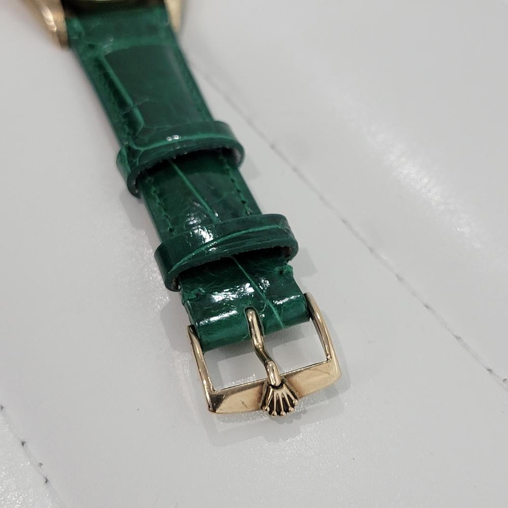 Mens Rolex Ref 1500 Oyster Perpetual Date 35mm 14K Gold Automatic 1960s RA267G 3