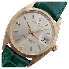 Herren Rolex Ref 1500 Oyster Perpetual Date 35mm 14K Gold Automatik 1960er Jahre RA267G