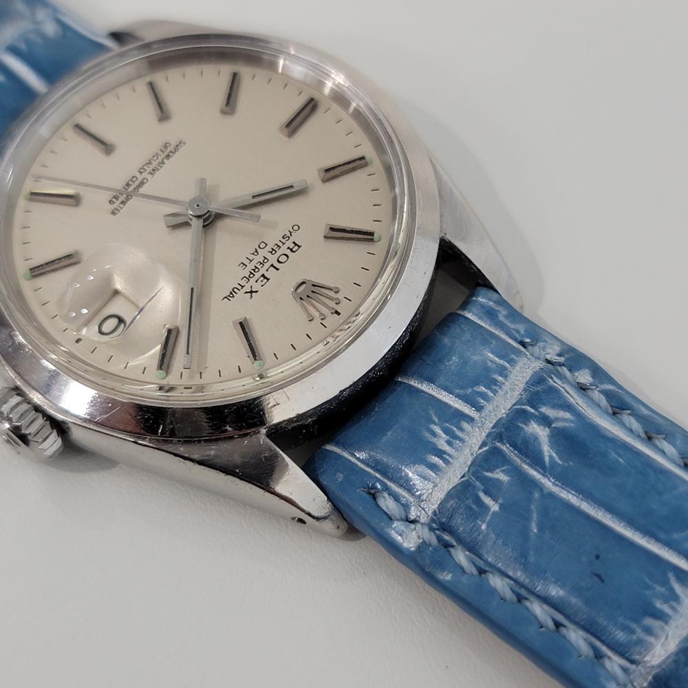 Mens Rolex Ref 1500 Oyster Perpetual Date Automatic 1960s Swiss Vintage RA259B 3