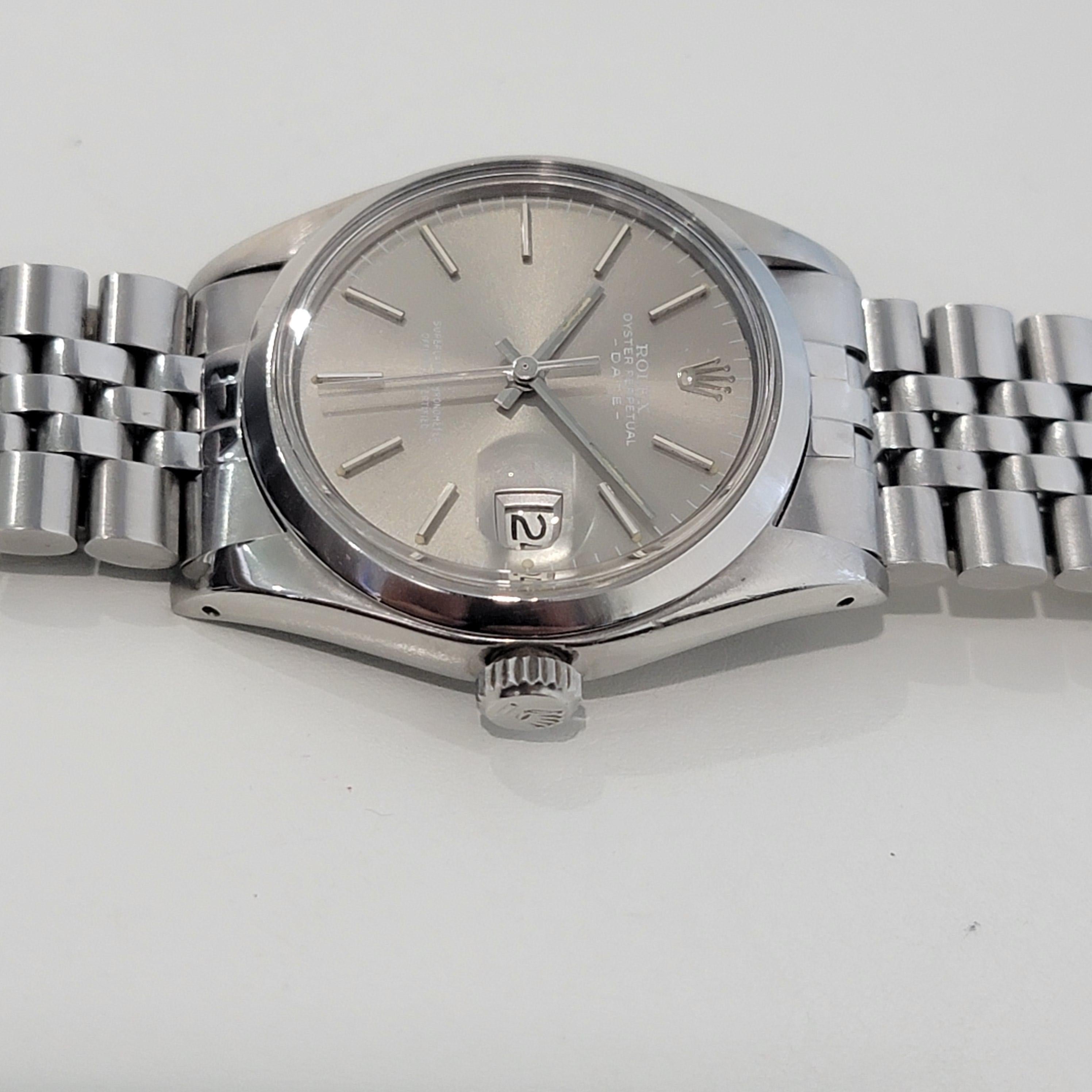 Mens Rolex Ref 1500 Oyster Perpetual Date Automatic 1970s Vintage RA293 3