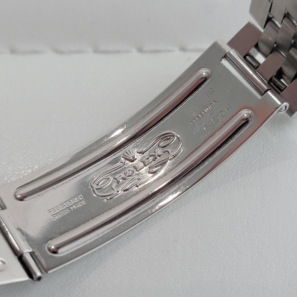 Mens Rolex Ref 15000 Oyster Date 18k Diamond Bezel Automatic 1980s Swiss OM102 4