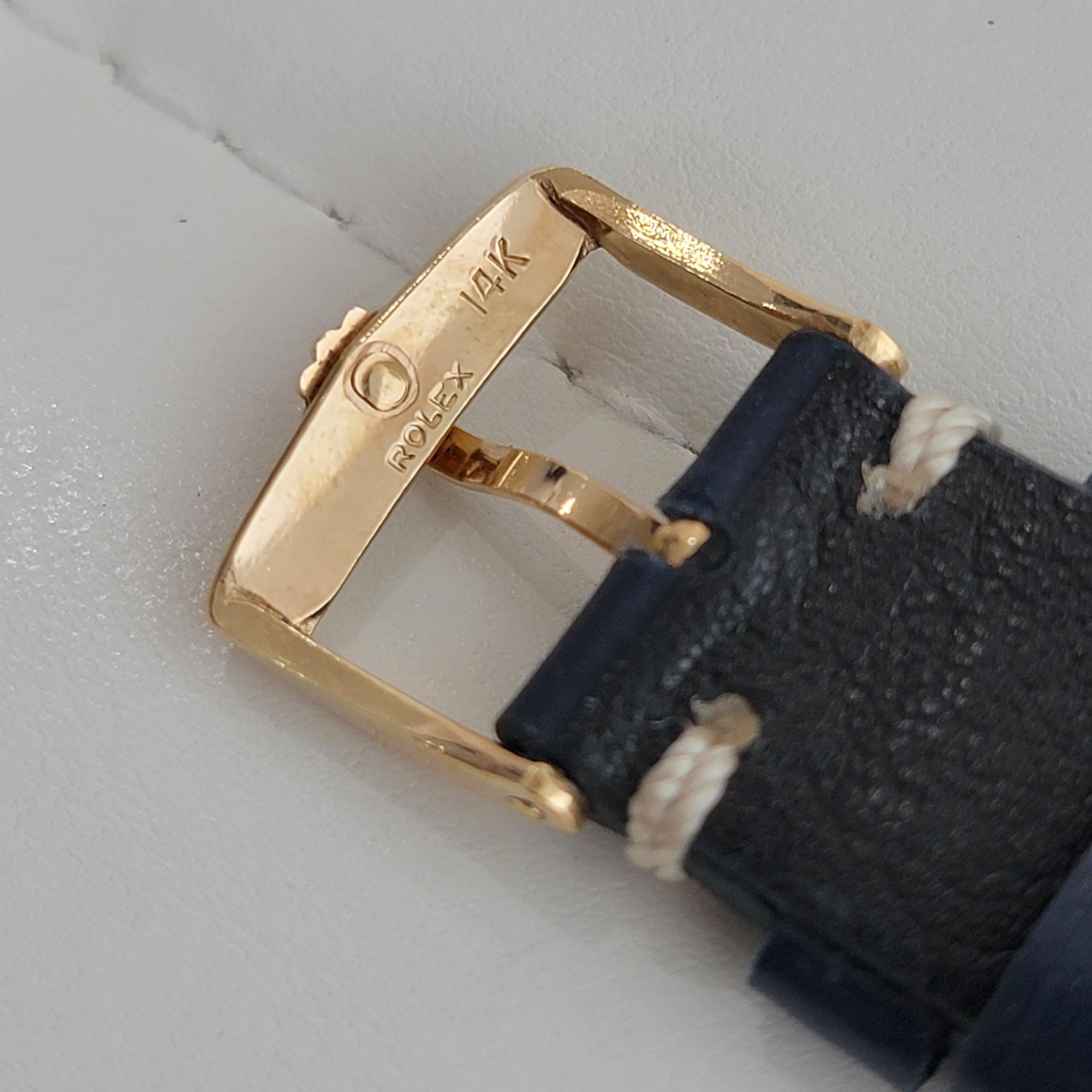 Mens Rolex Ref 1503 Oyster Perpetual Date 14k Gold Automatic 1960s Swiss RA264B 6