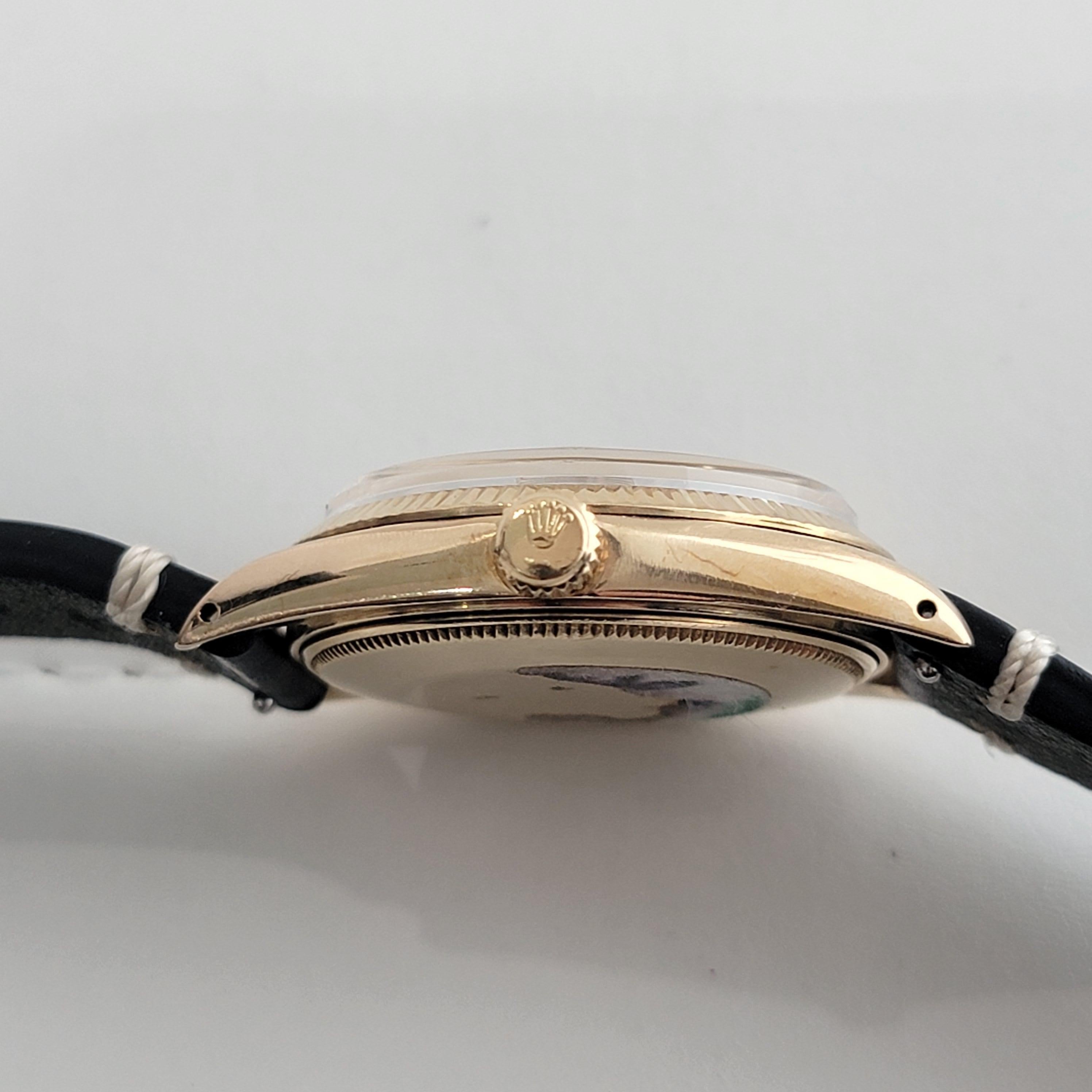 Mens Rolex Ref 1503 Oyster Perpetual Date 14k Gold Automatic 1960s Swiss RA264B 4