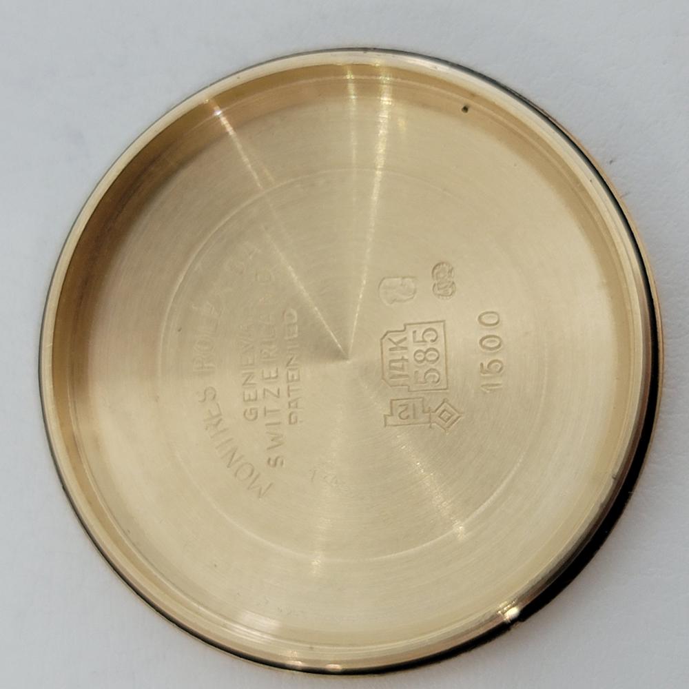 Herren Rolex Ref 1503 Oyster Perpetual Date 14k Gold Automatik 1970er Jahre Schweizer RJC192 7