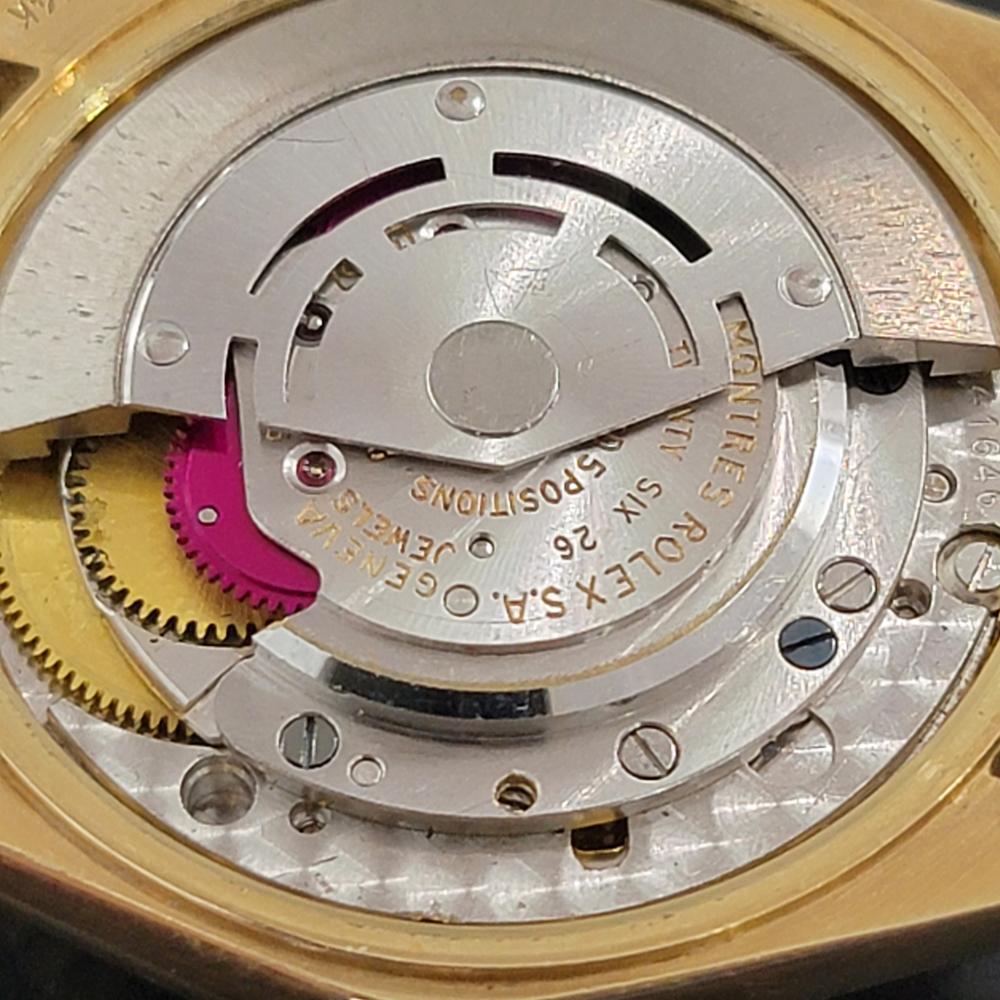 Mens Rolex Ref 1503 Oyster Perpetual Date 14k Solid Gold Automatic 1970s RJC120 For Sale 6