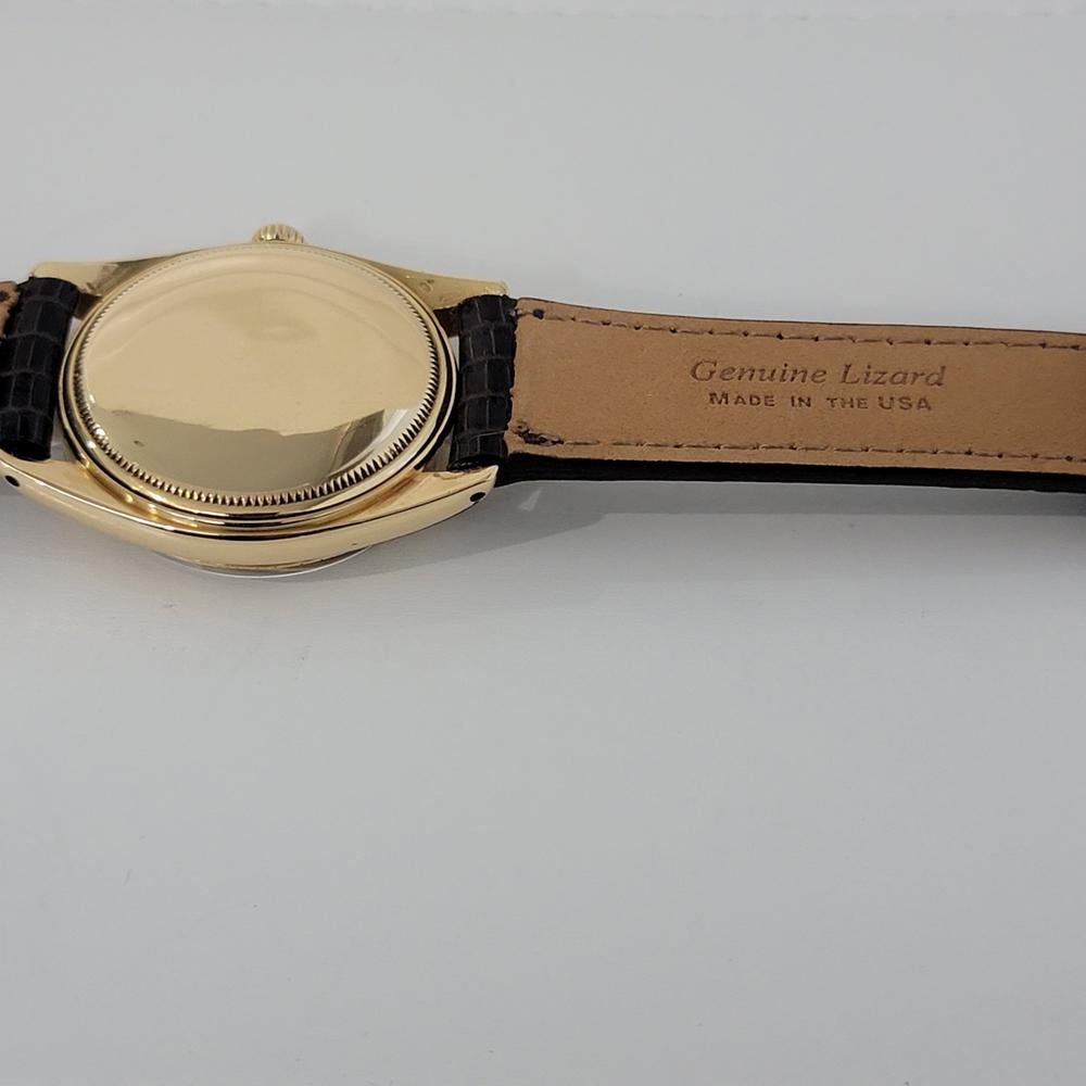Mens Rolex Ref 1503 Oyster Perpetual Date 18k Solid Gold Automatic 1960s RJC156 For Sale 4