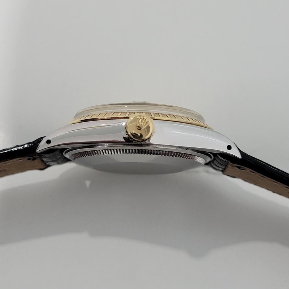 Mens Rolex Ref  1505 Oyster Perpetual Date 14k Gold ss Automatic 1970s RA165B 5