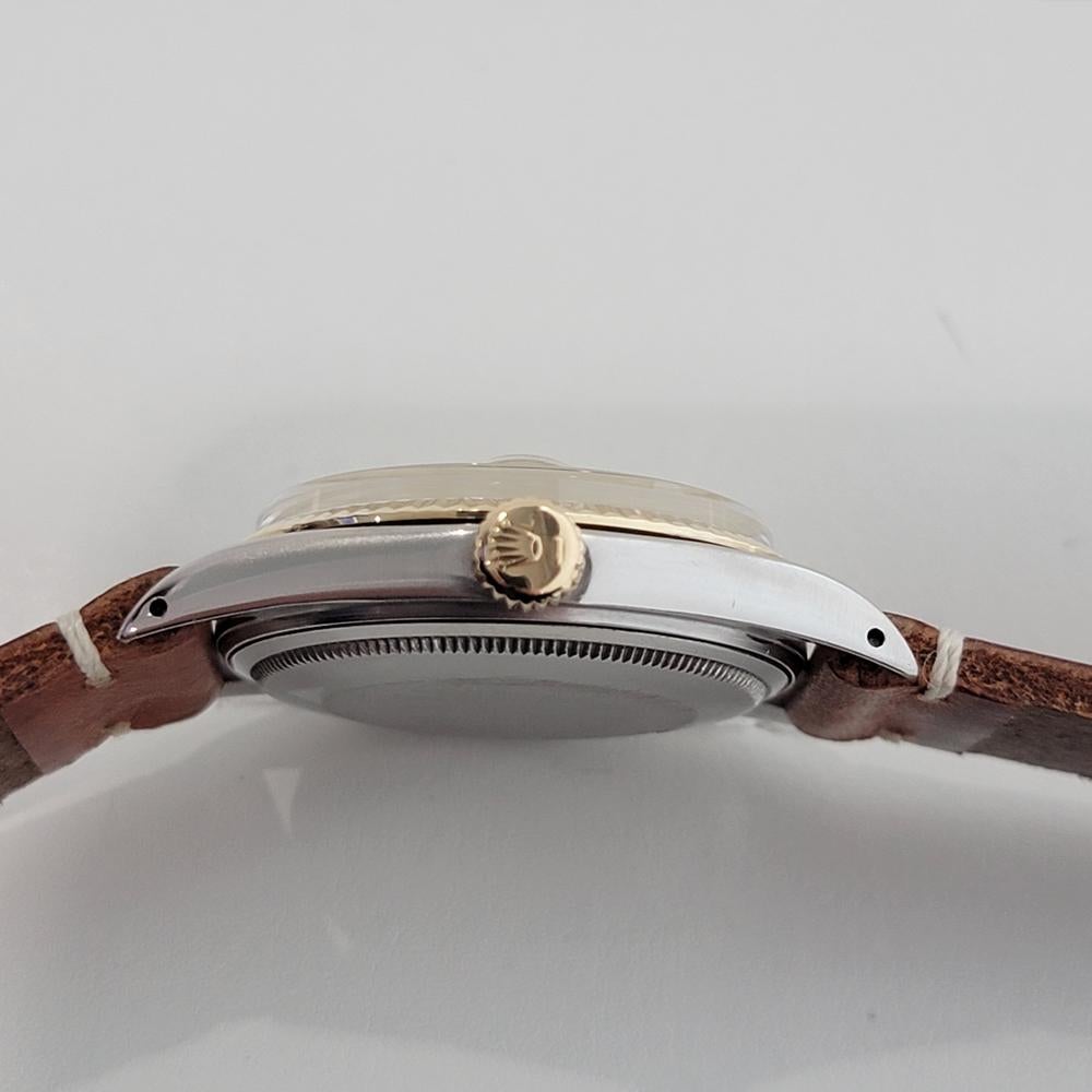 Mens Rolex Ref 1601 Oyster Datejust 18k Gold Ss Automatic 1960 Swiss RA318B For Sale 5