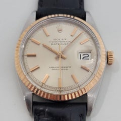 Mens Rolex Ref 1601 Oyster Datejust 18k Rose Gold SS Automatic 1960s RJC183B